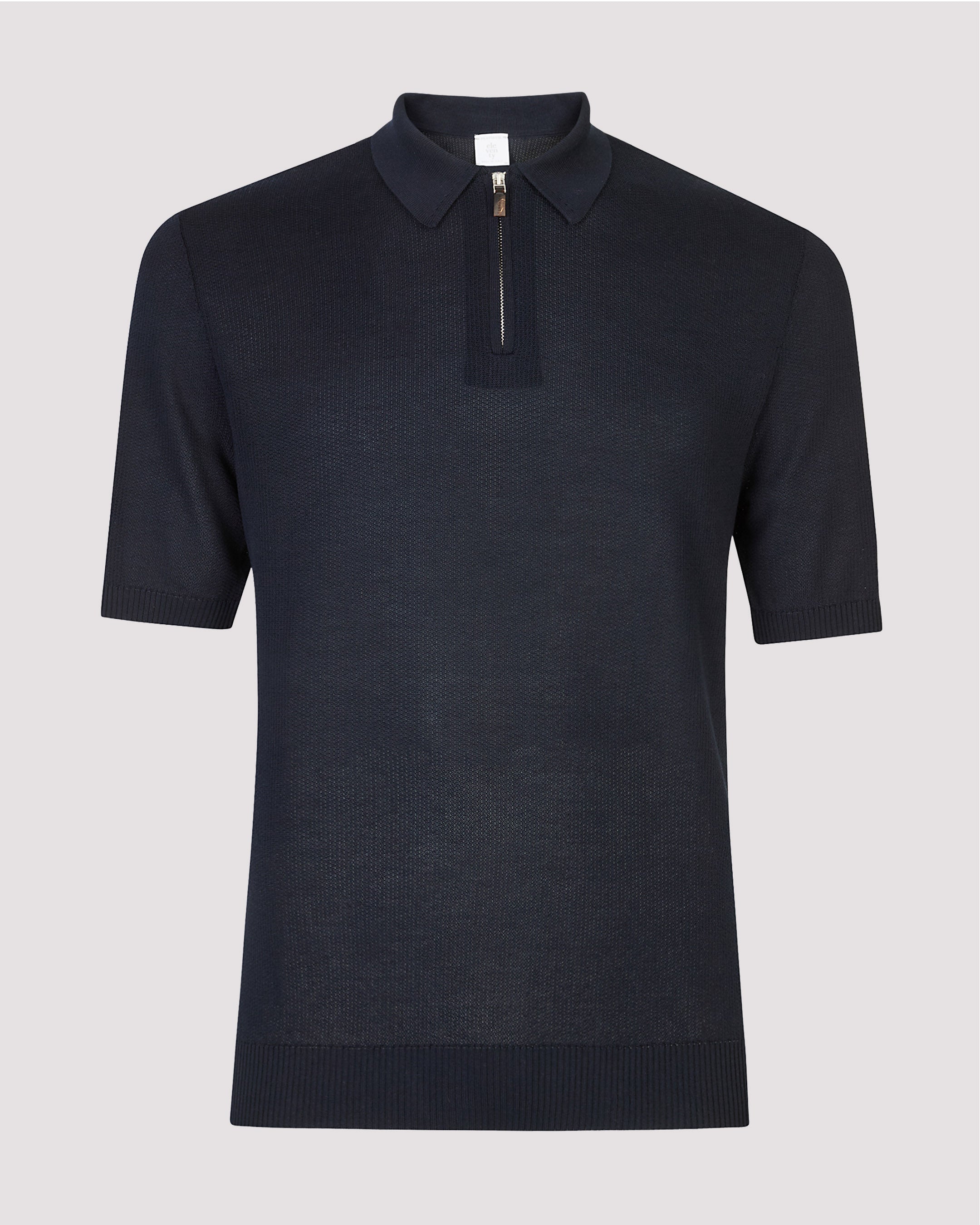 Men's Cotton Honeycomb Half-Zip Polo Sweater - 8