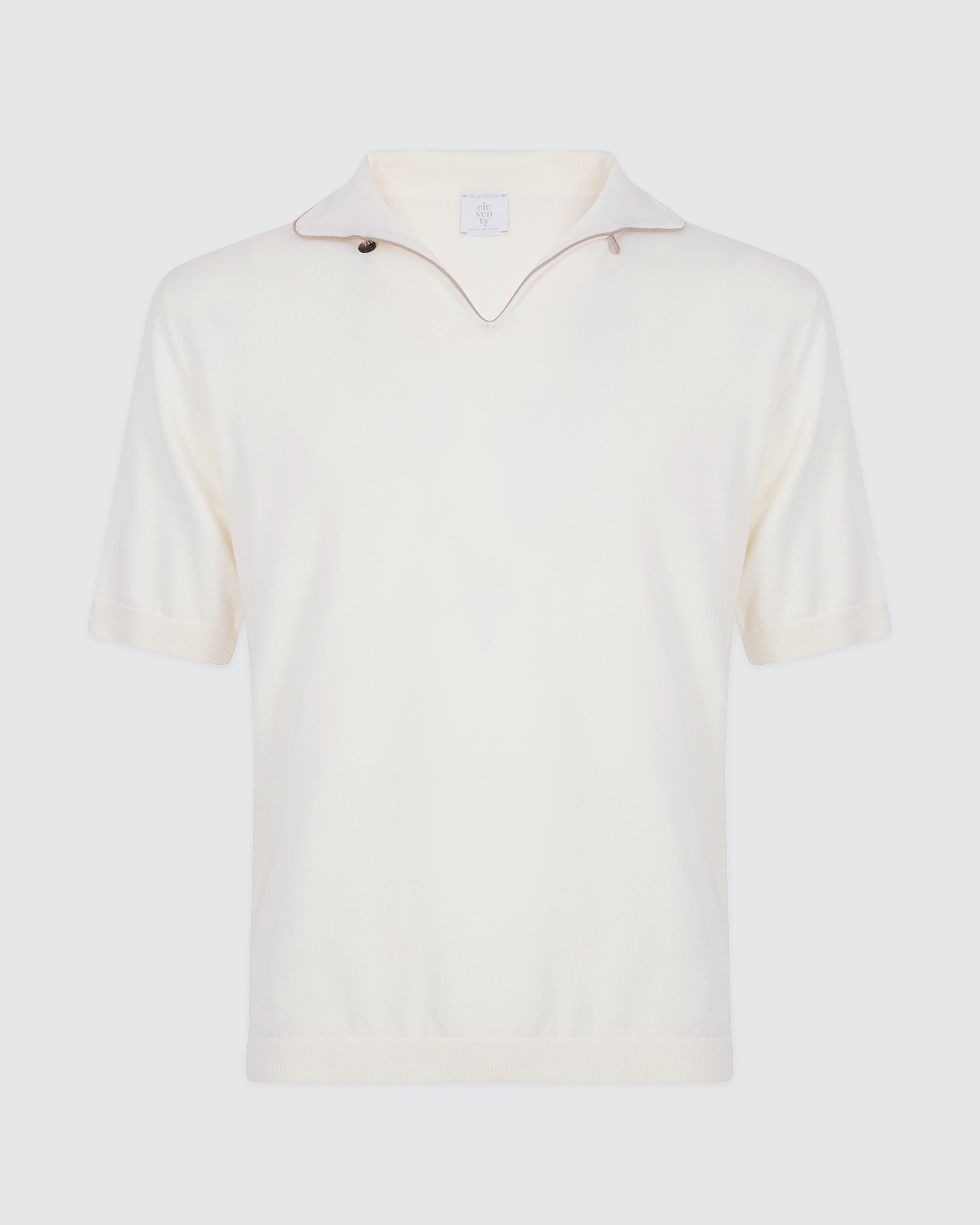 Men's Giza Cotton Knitted T-Shirt with Sailor Collar