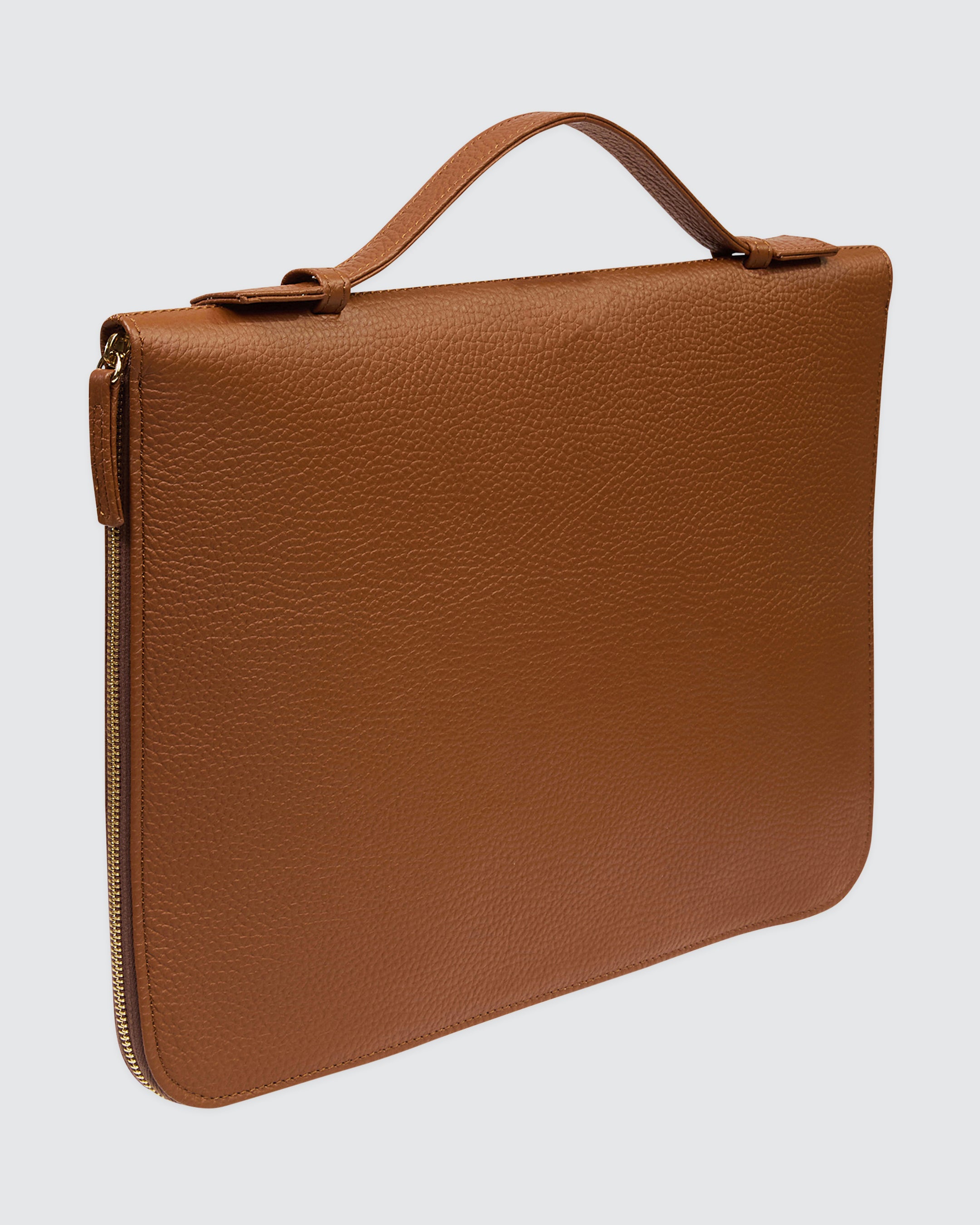 Deer-Print Calfskin Leather Computer Bag for Men