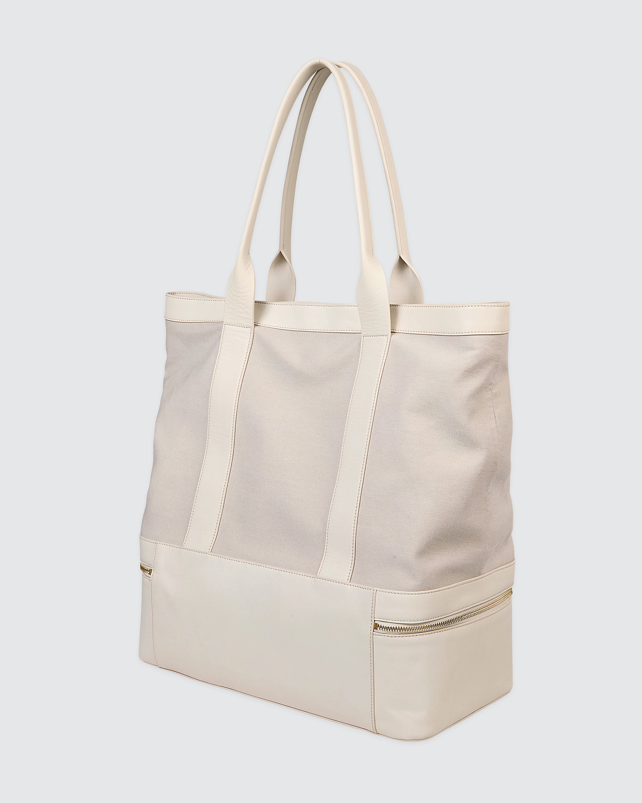 Cotton Canvas and Calfskin Leather Gym Tote Bag - 2
