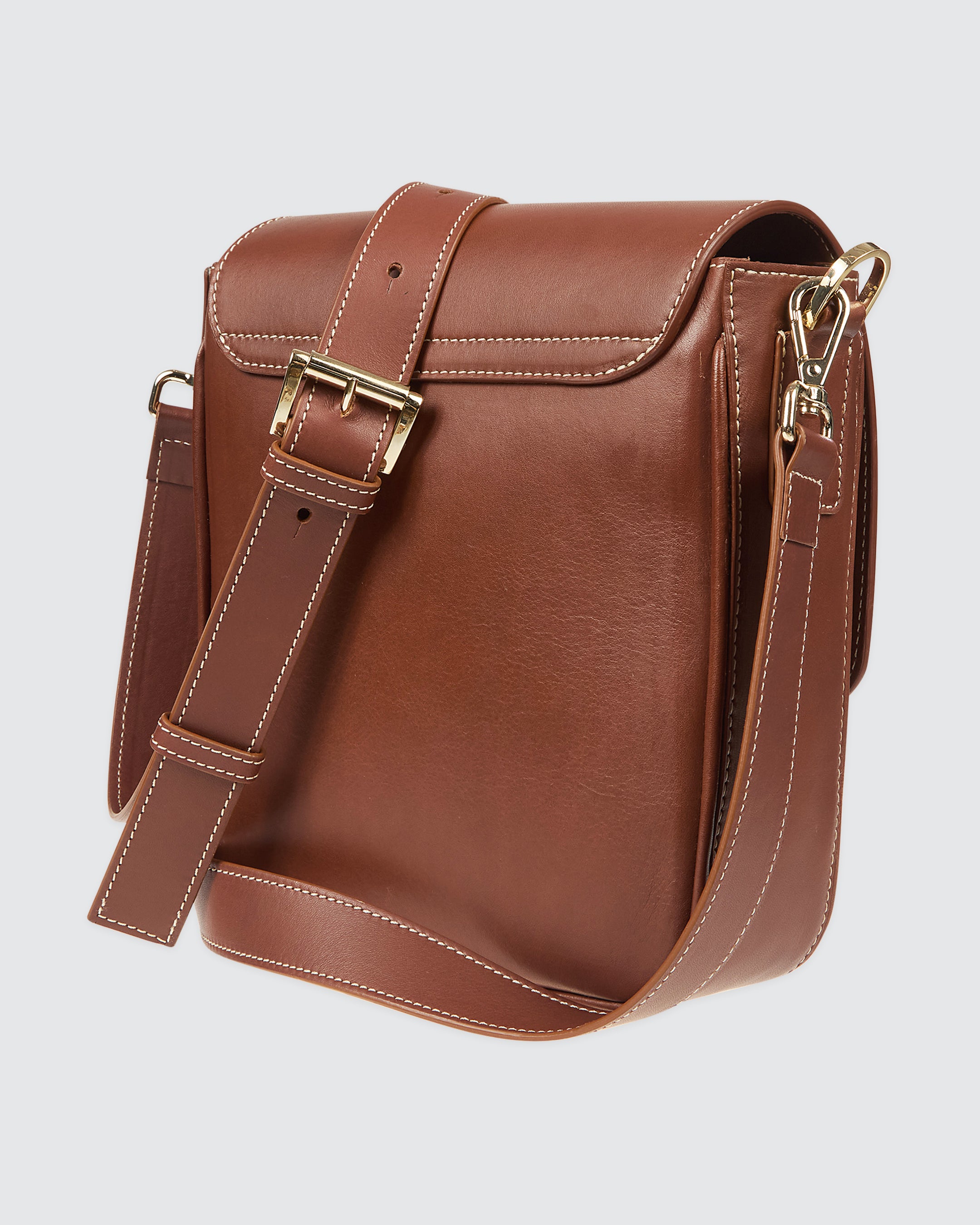 Men's Aniline Calfskin Leather Shoulder Bag alternative
