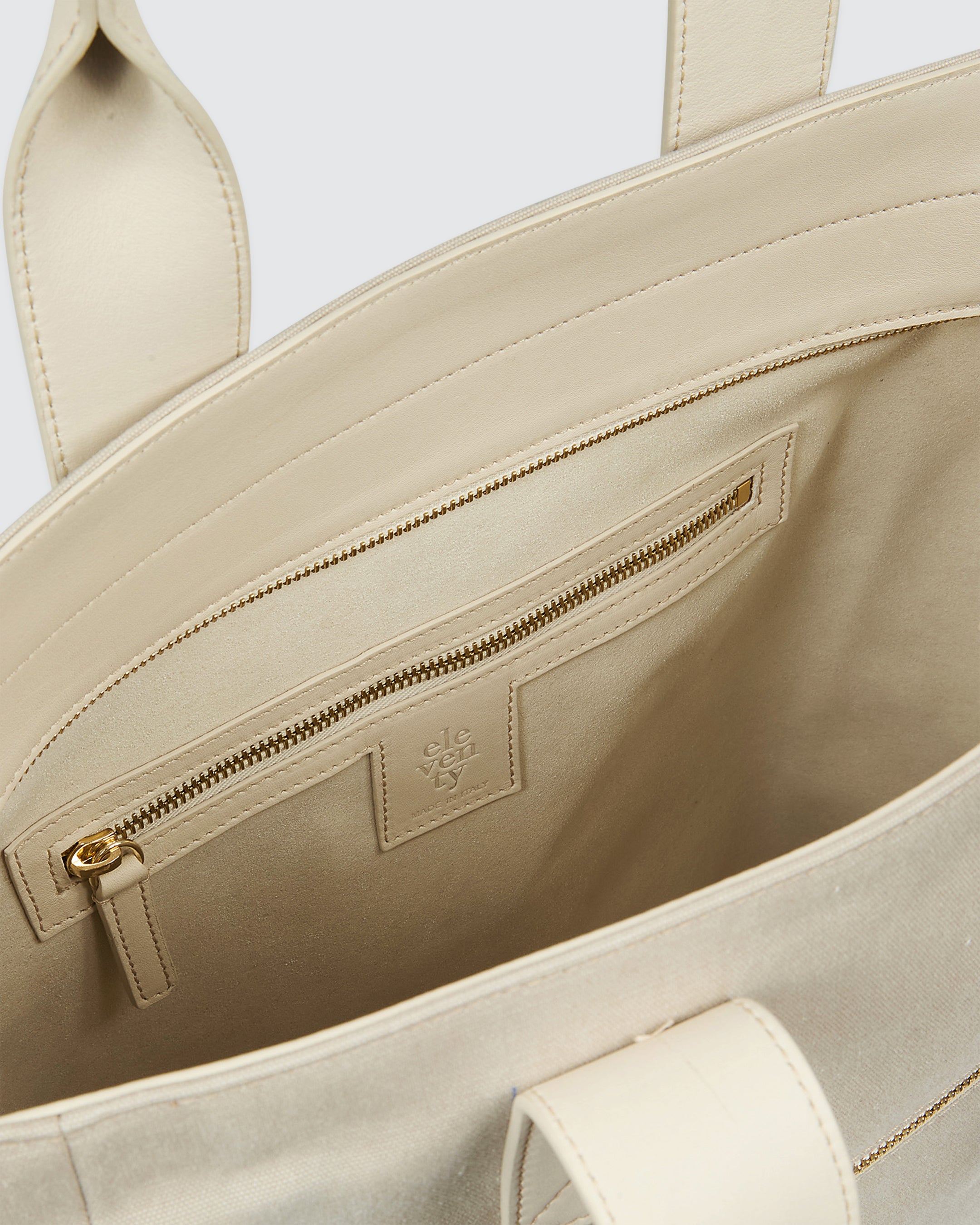 Cotton Canvas and Calfskin Leather Gym Tote Bag