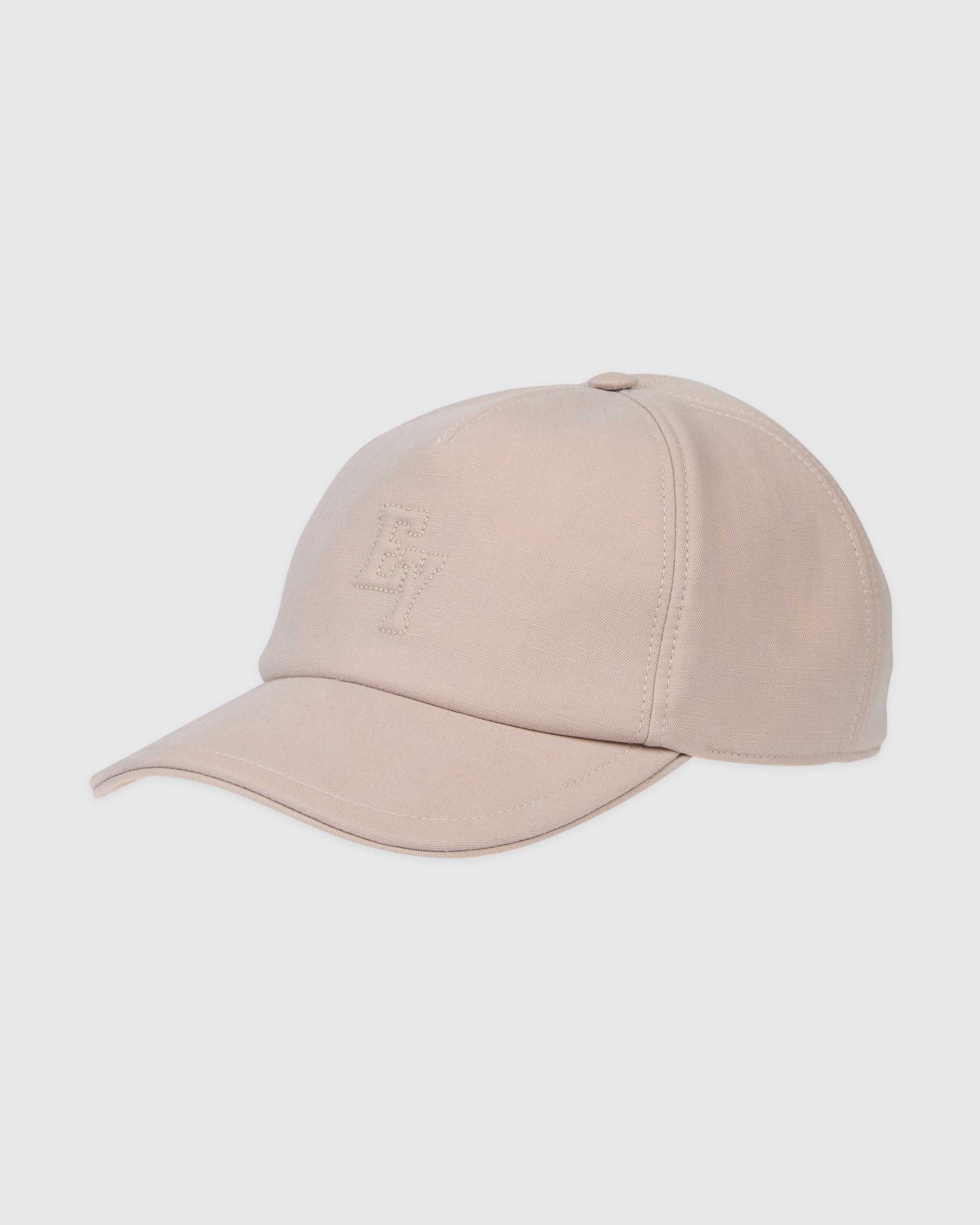 Men's Lyocell and Linen Baseball Cap with 3D Logo - 5