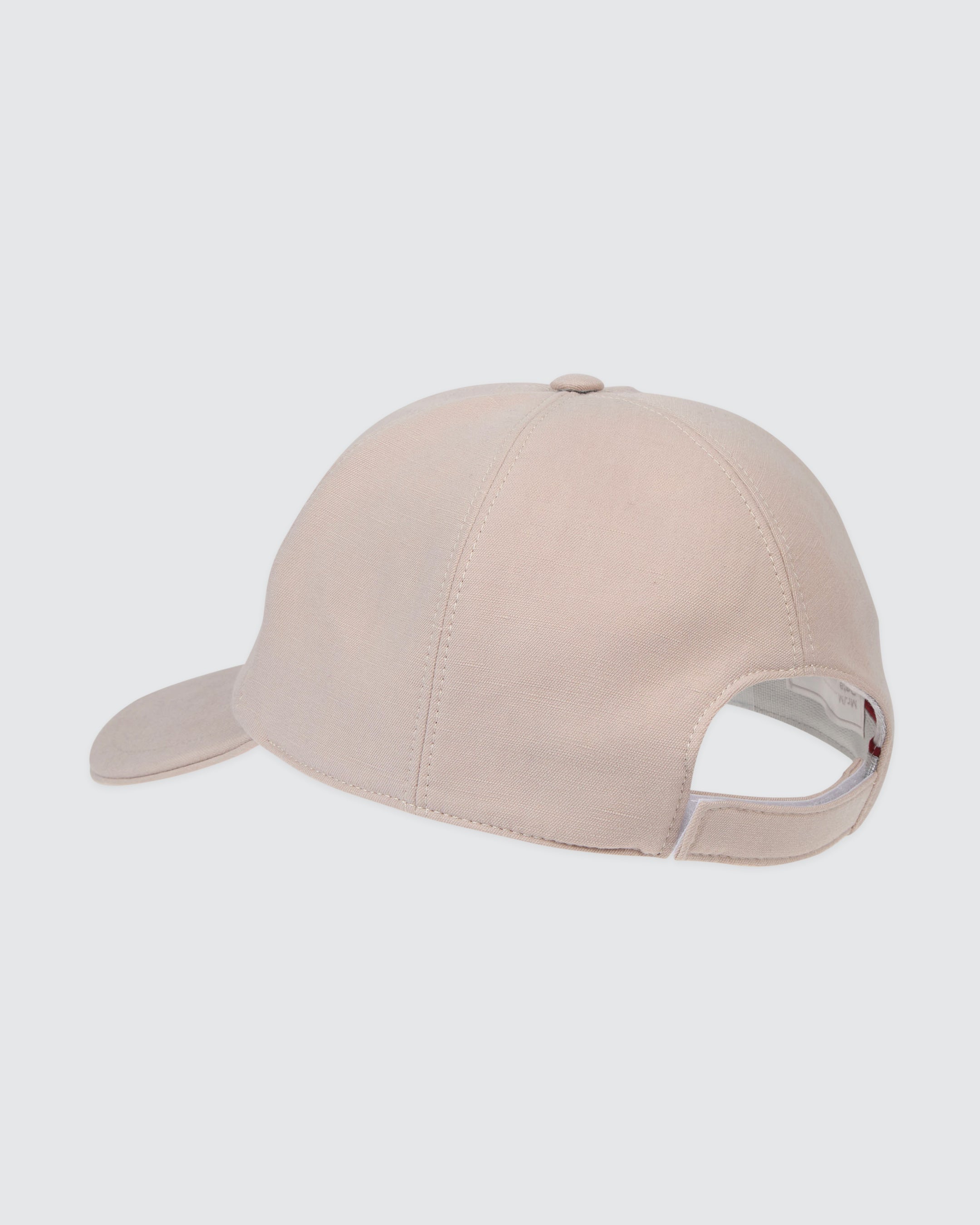 Men's Lyocell and Linen Baseball Cap with 3D Logo - 6