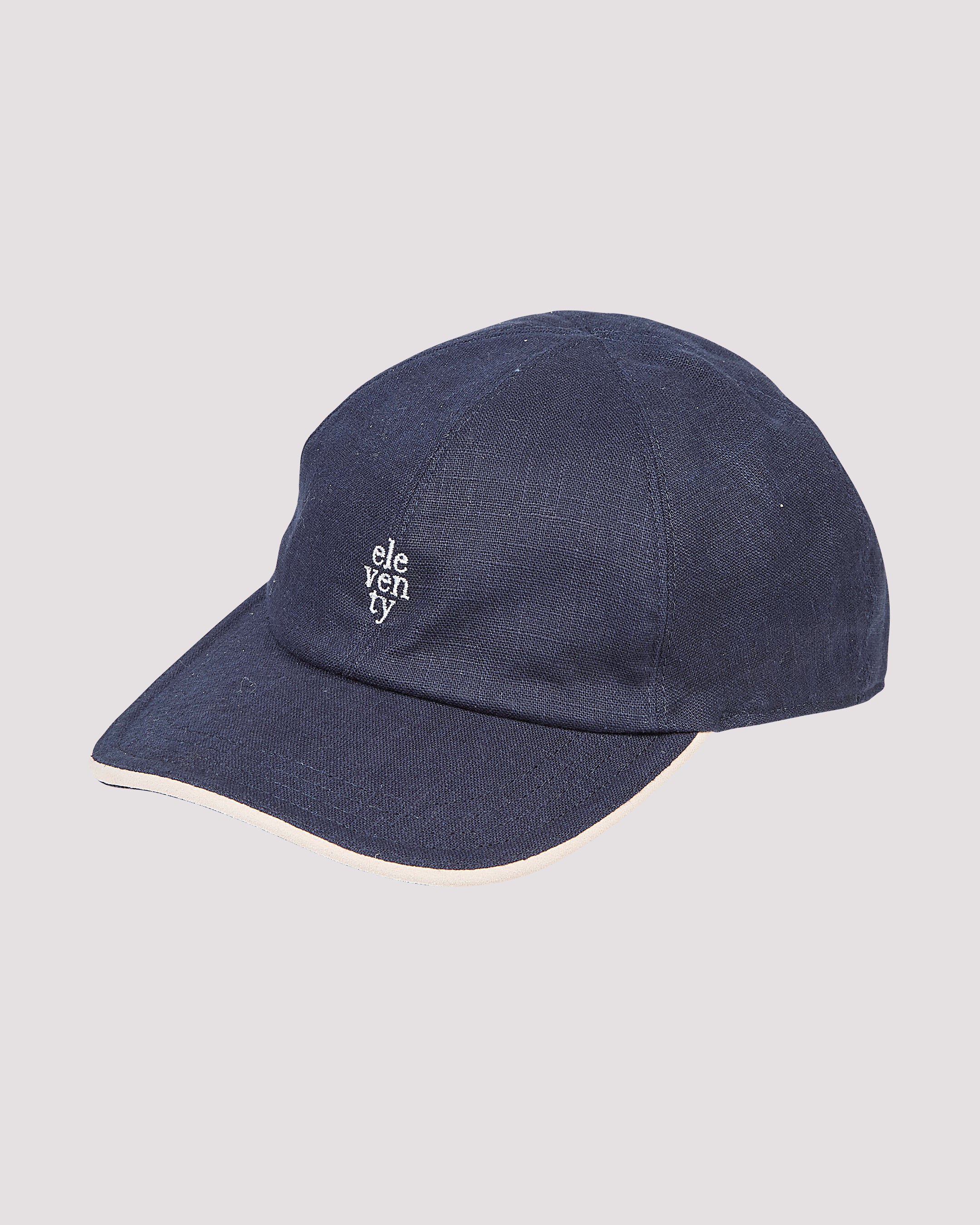 Men's Linen and Cotton Baseball Cap with Suede Accents - 3