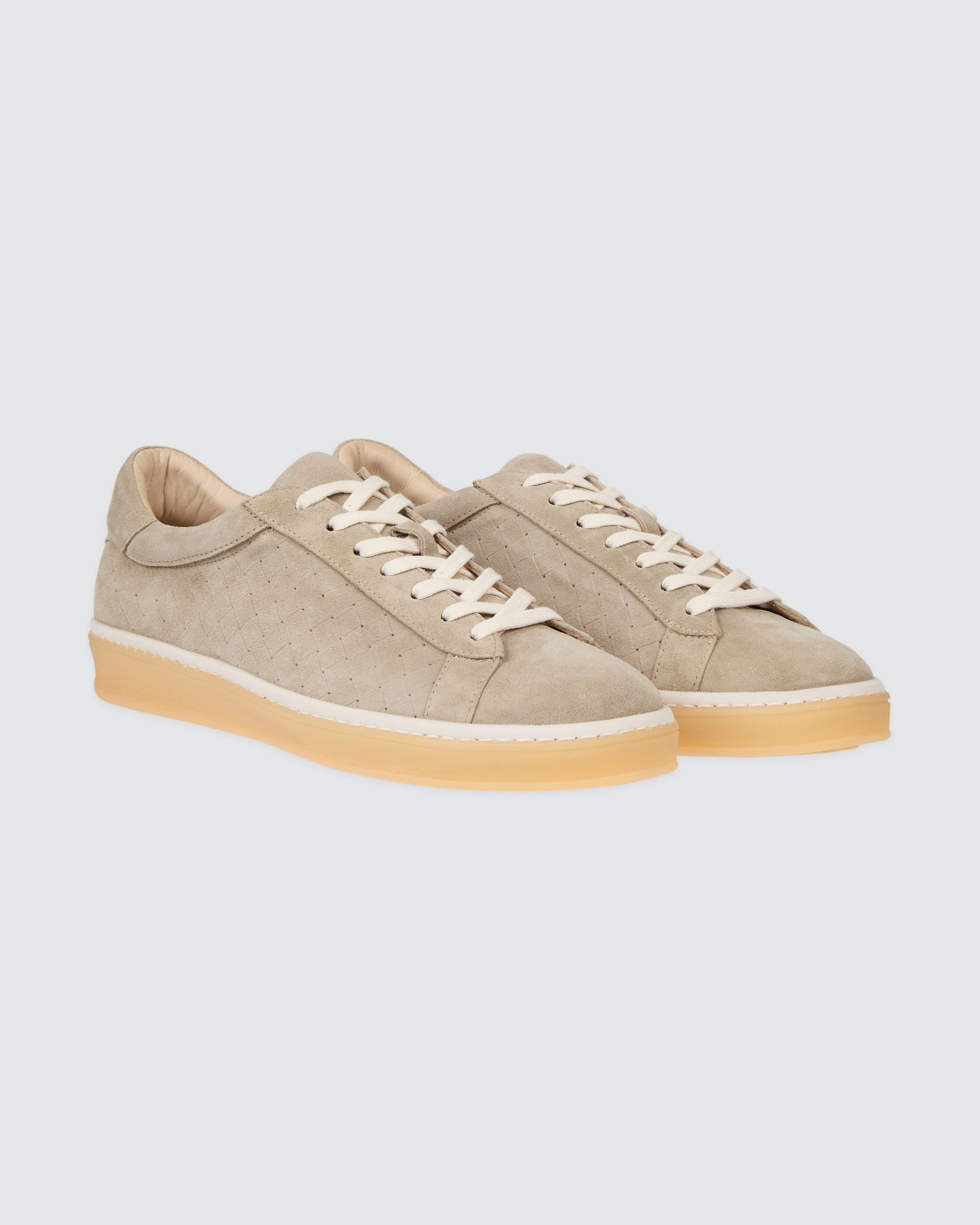 Men's Woven Suede Sneakers with 3D Texture - 1