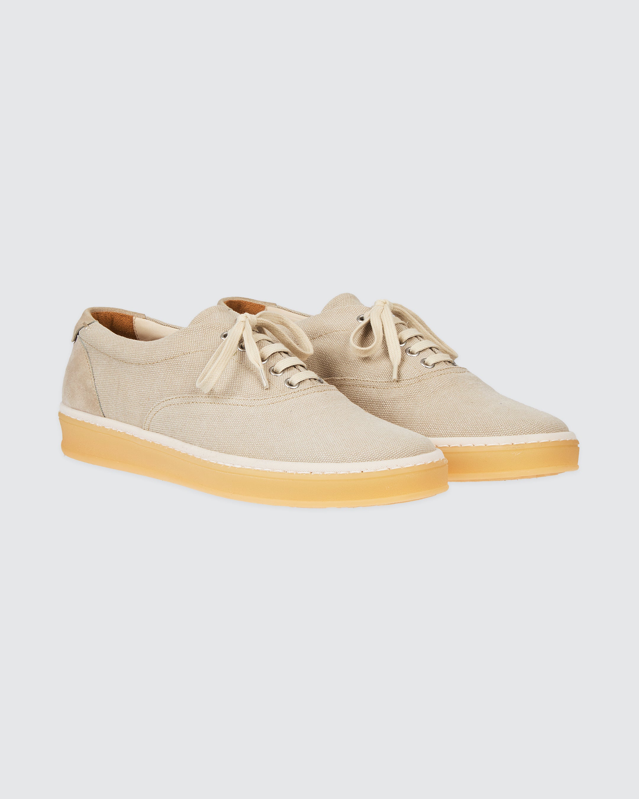 Men's Cotton Canvas and Suede Calfskin Sneakers