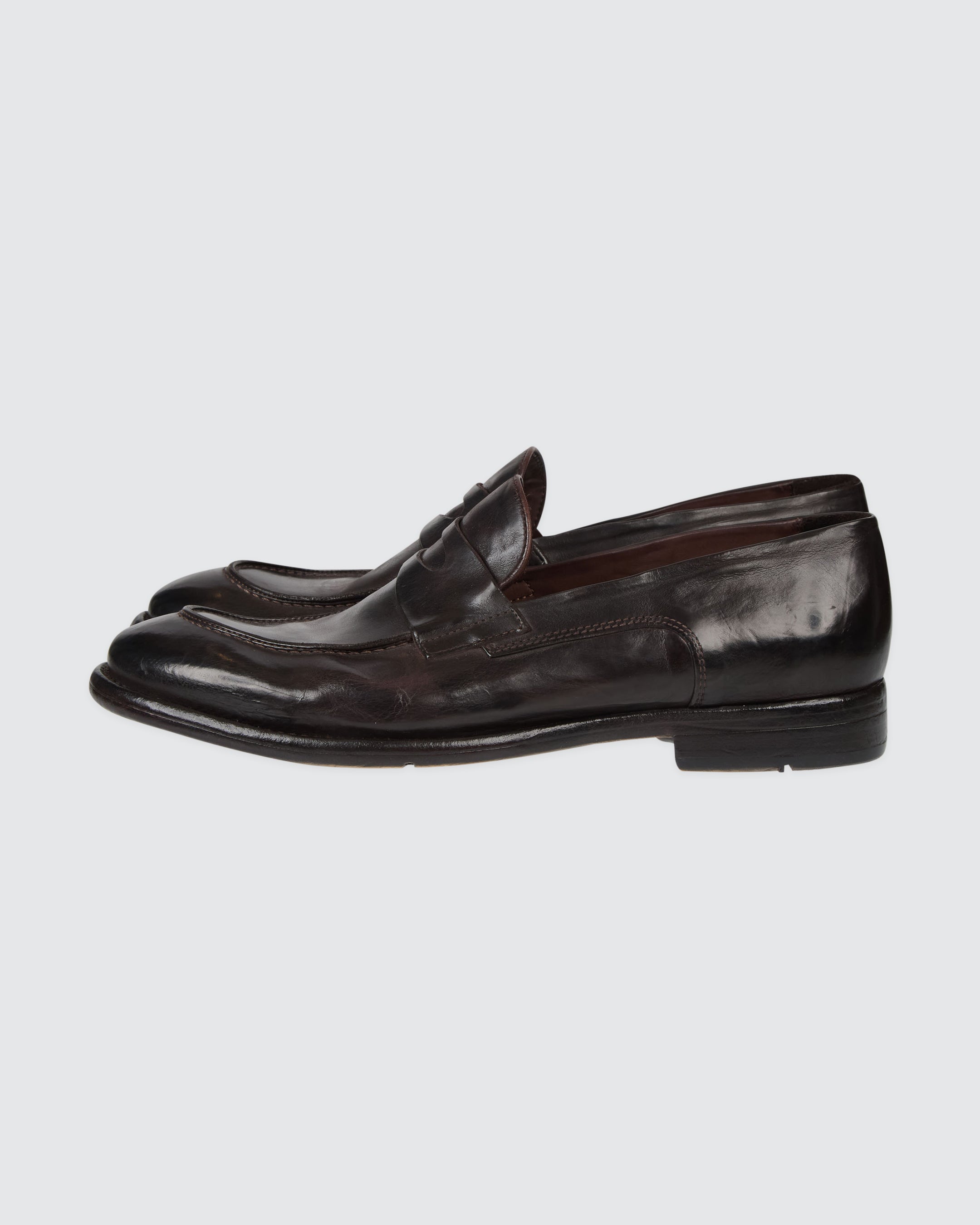 Men's Hand-Dyed Calfskin Leather Moccasin Shoes alternative