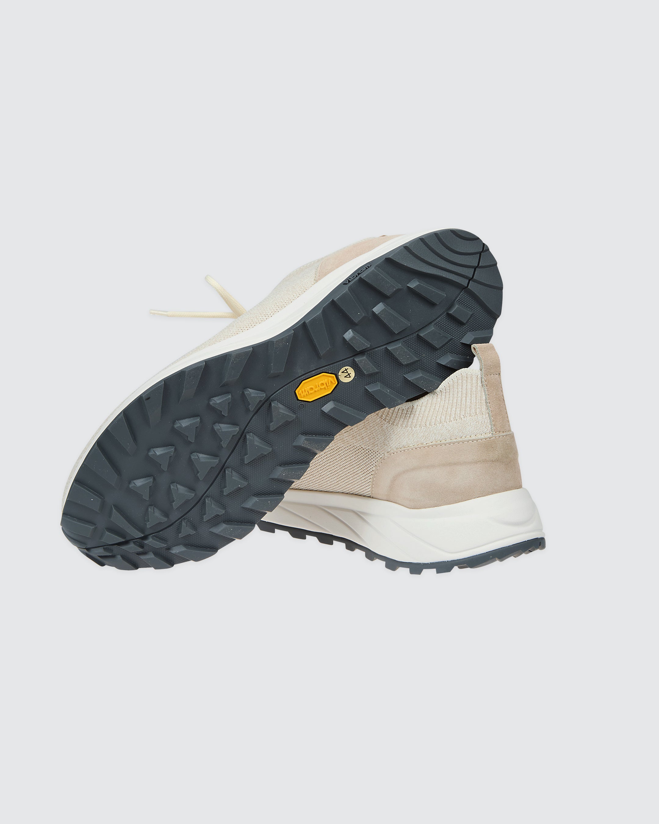 Men's Knit and Suede Running Sneakers - Lightweight Sole - 3