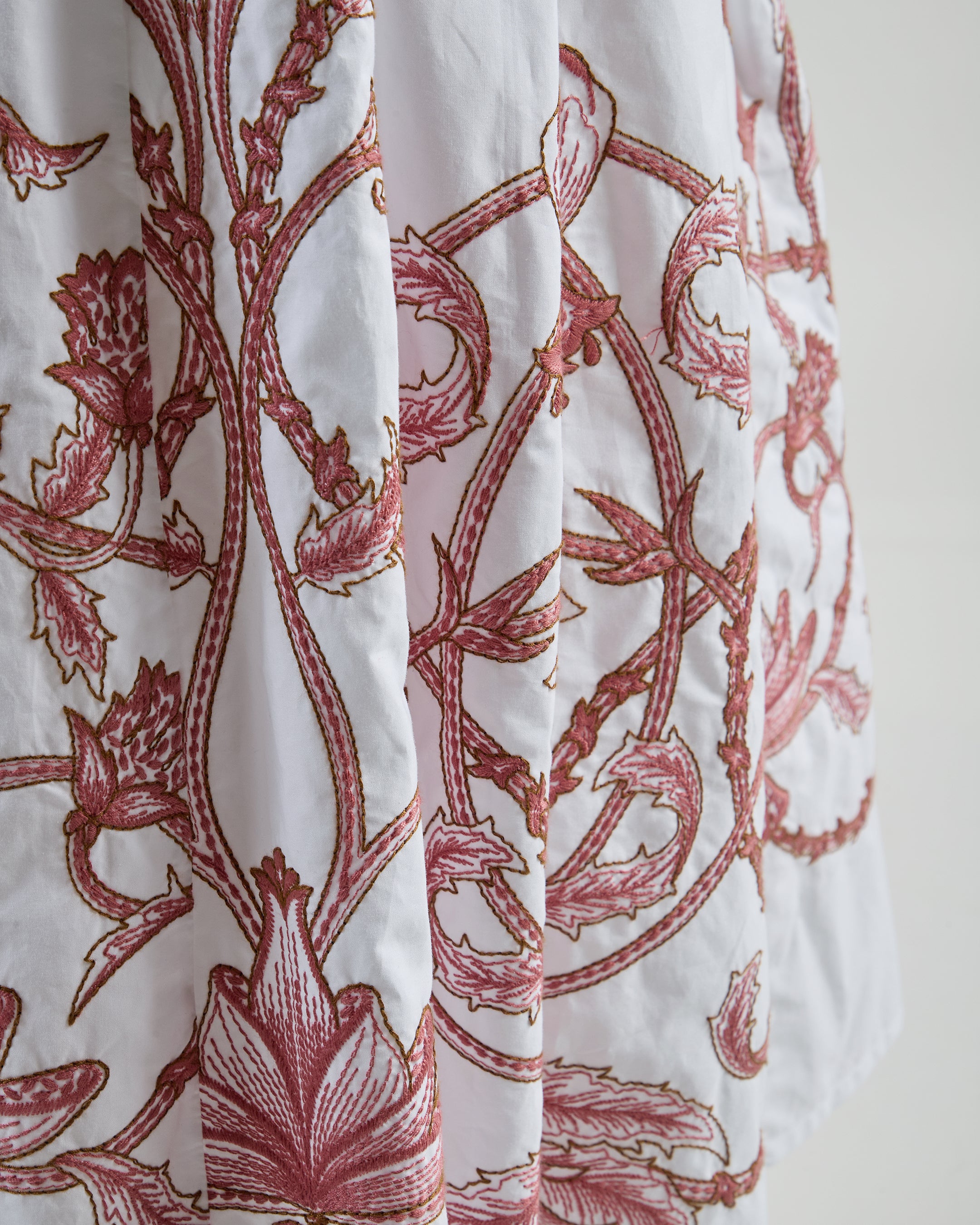 Women's Embroidered Cotton Poplin Shirt Dress - 5