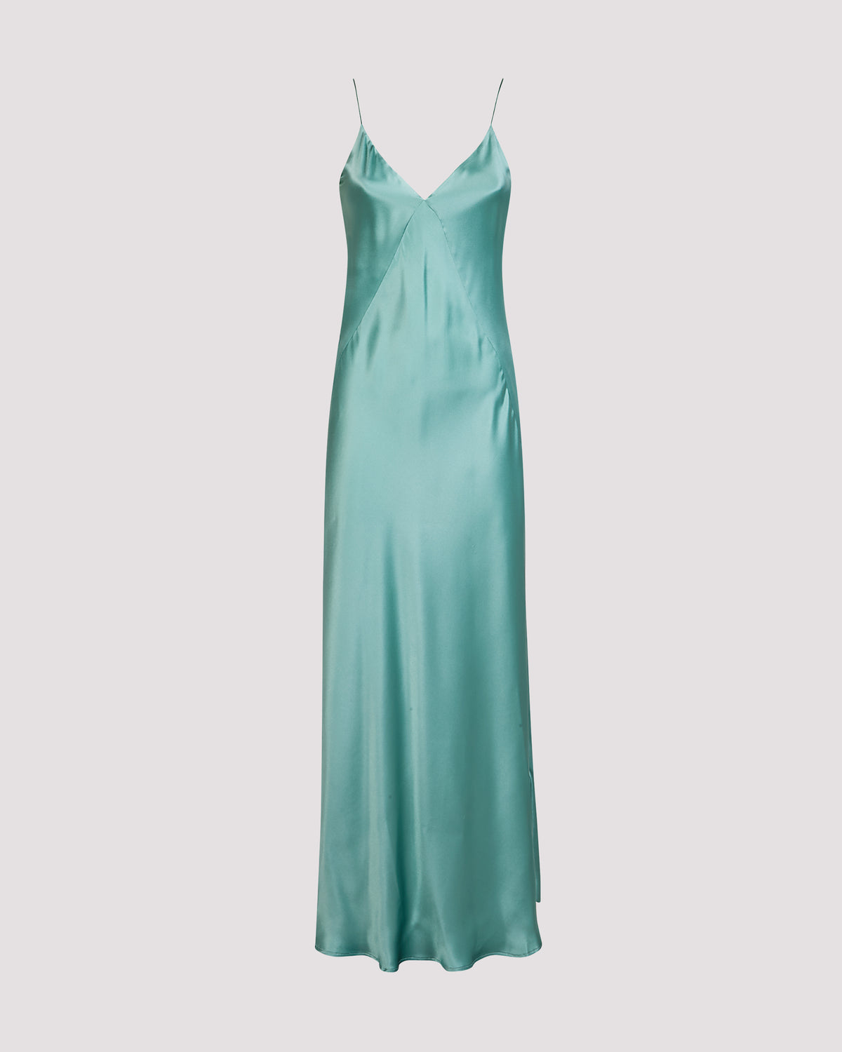 Women's Long Double Silk Satin Flared Slip Dress