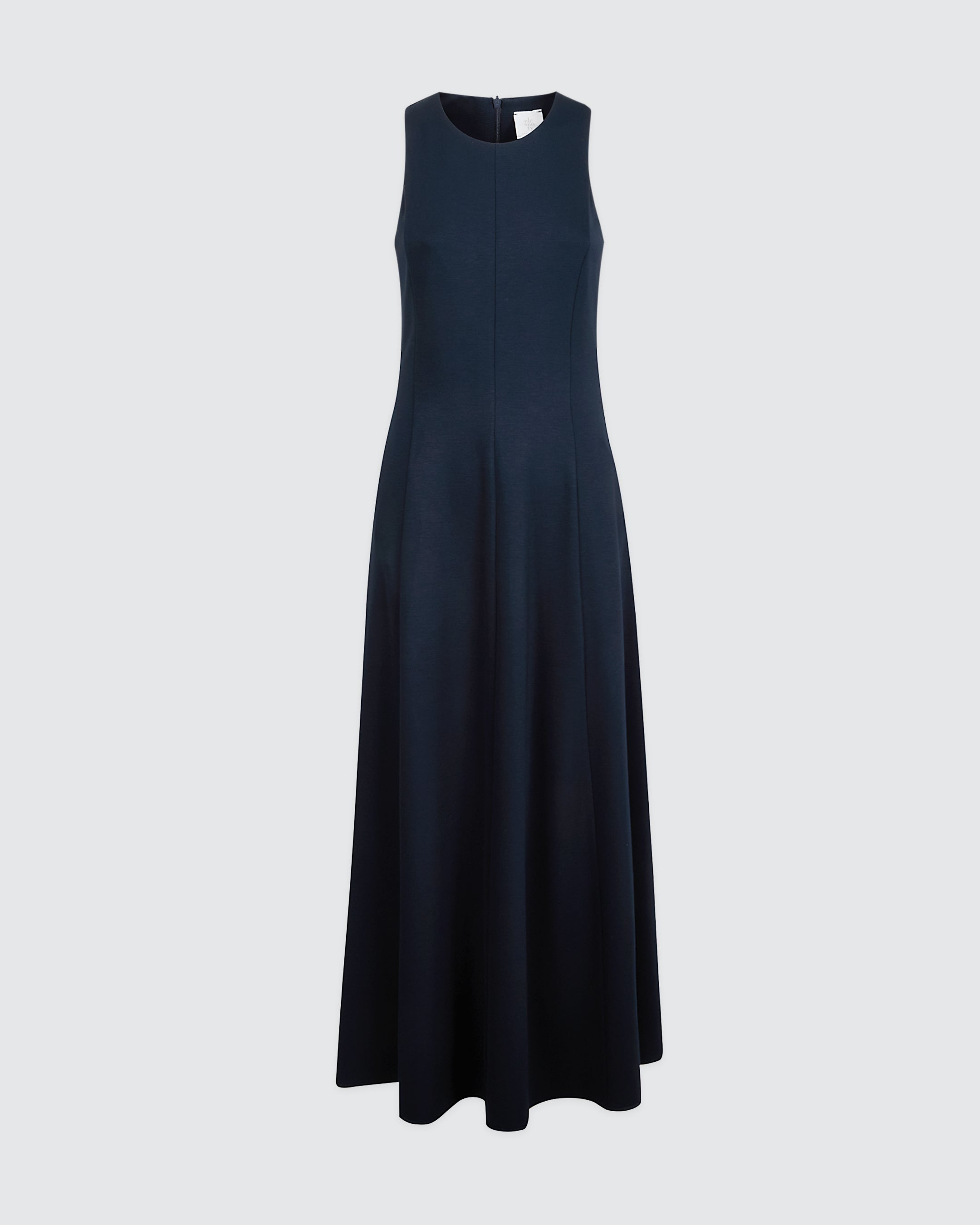 Sleeveless Stretch Viscose Milano Stitch Long Dress - 5