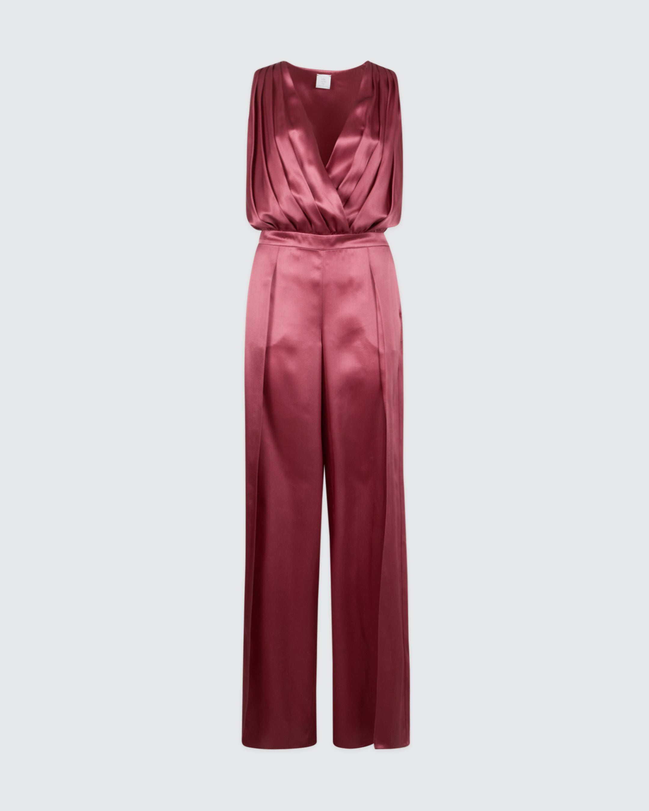 Women's Double Silk Satin Jumpsuit - Comasca Silk