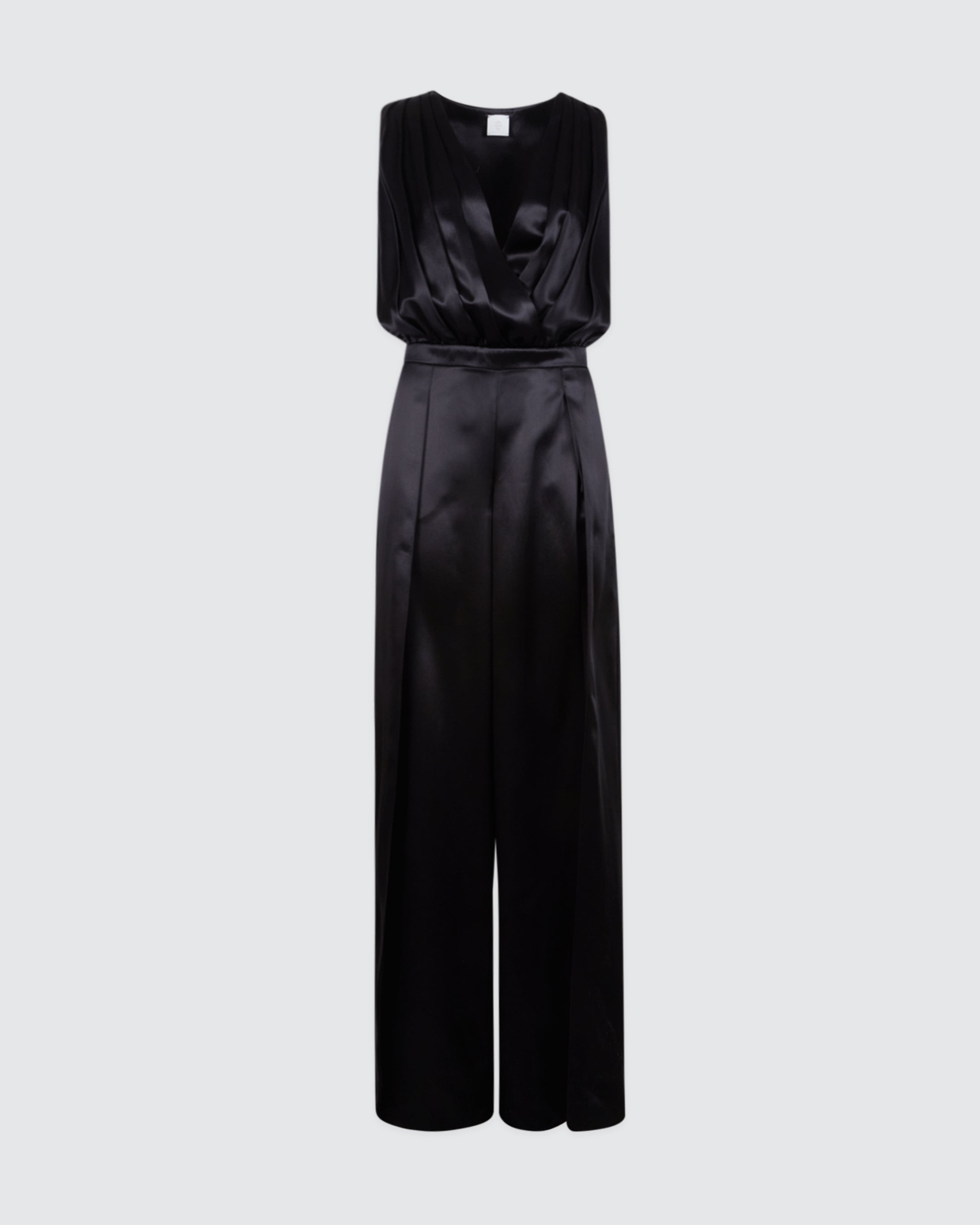 Women's Double Silk Satin Jumpsuit - Comasca Silk