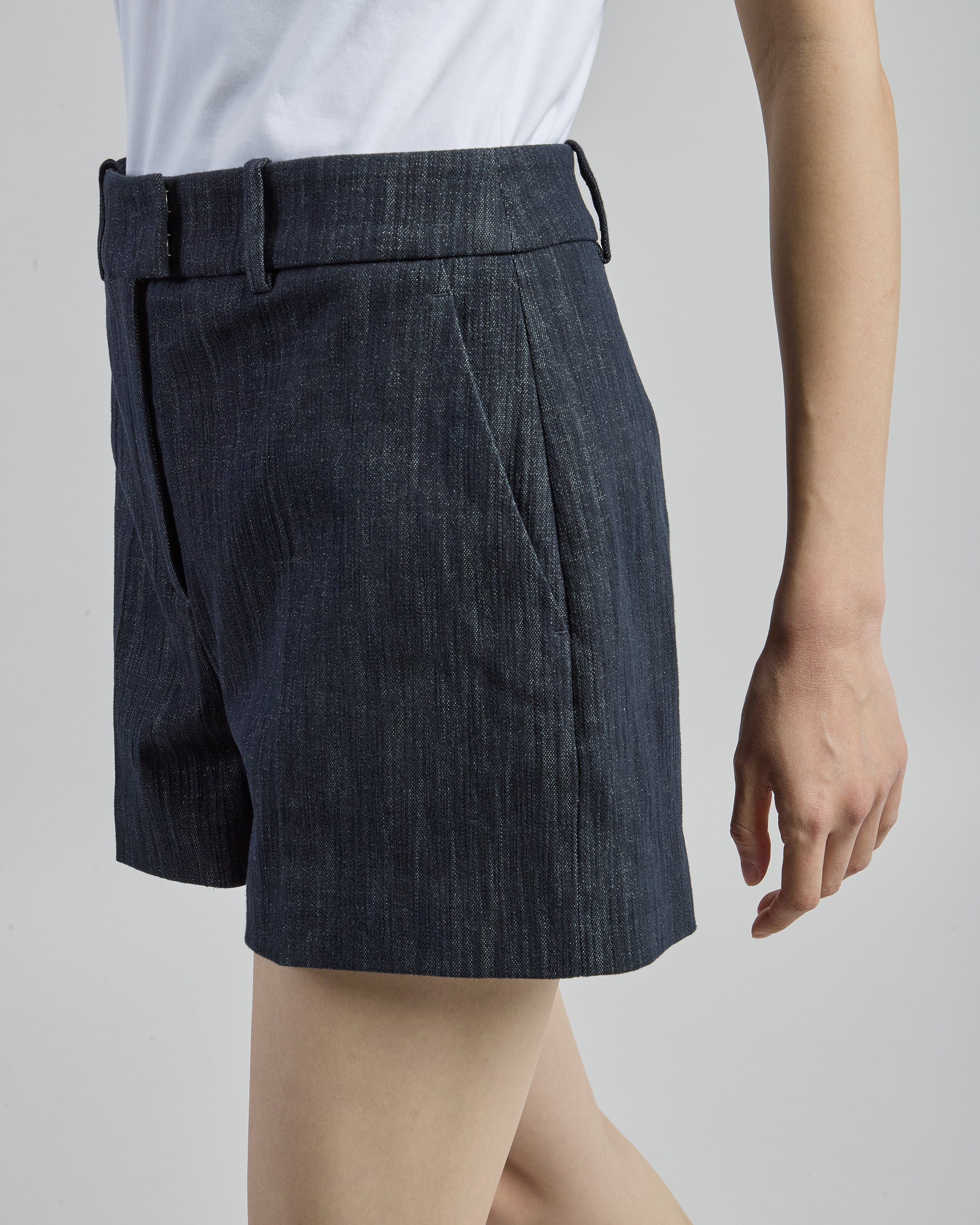 Shorts in Cotone e Viscosa con Lurex da Donna