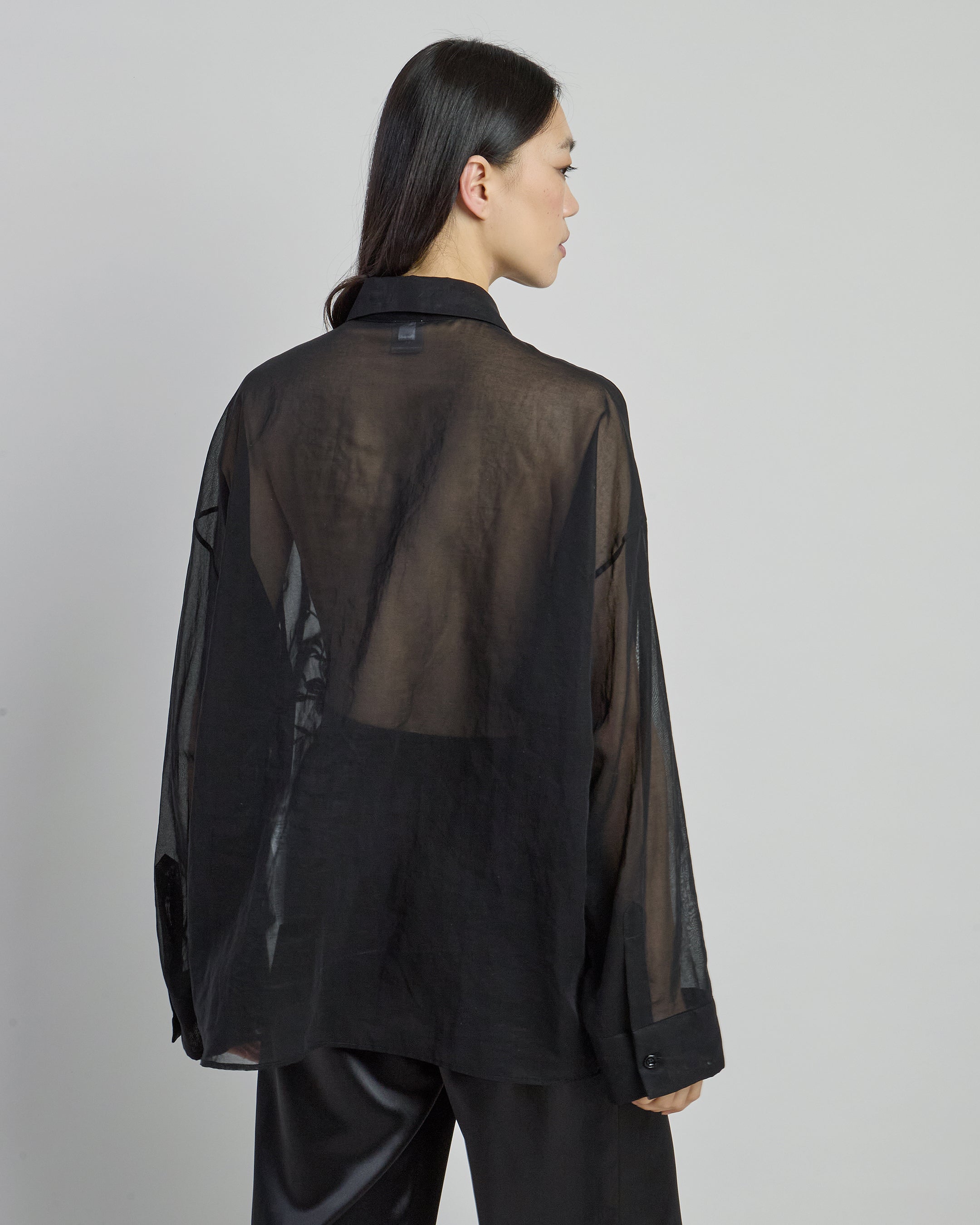 Women's Japanese Cotton Gauze Shirt with Embroidery - 2