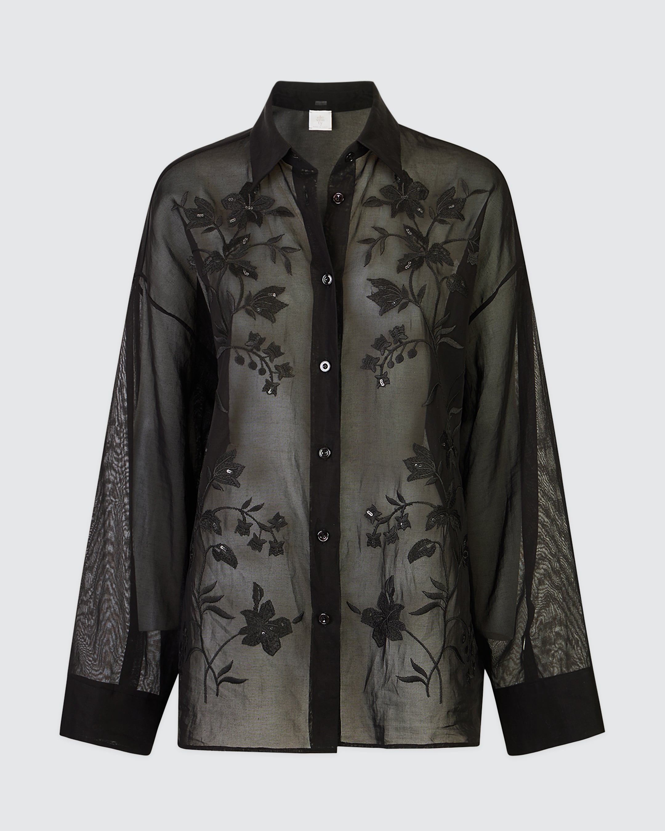 Women's Japanese Cotton Gauze Shirt with Embroidery