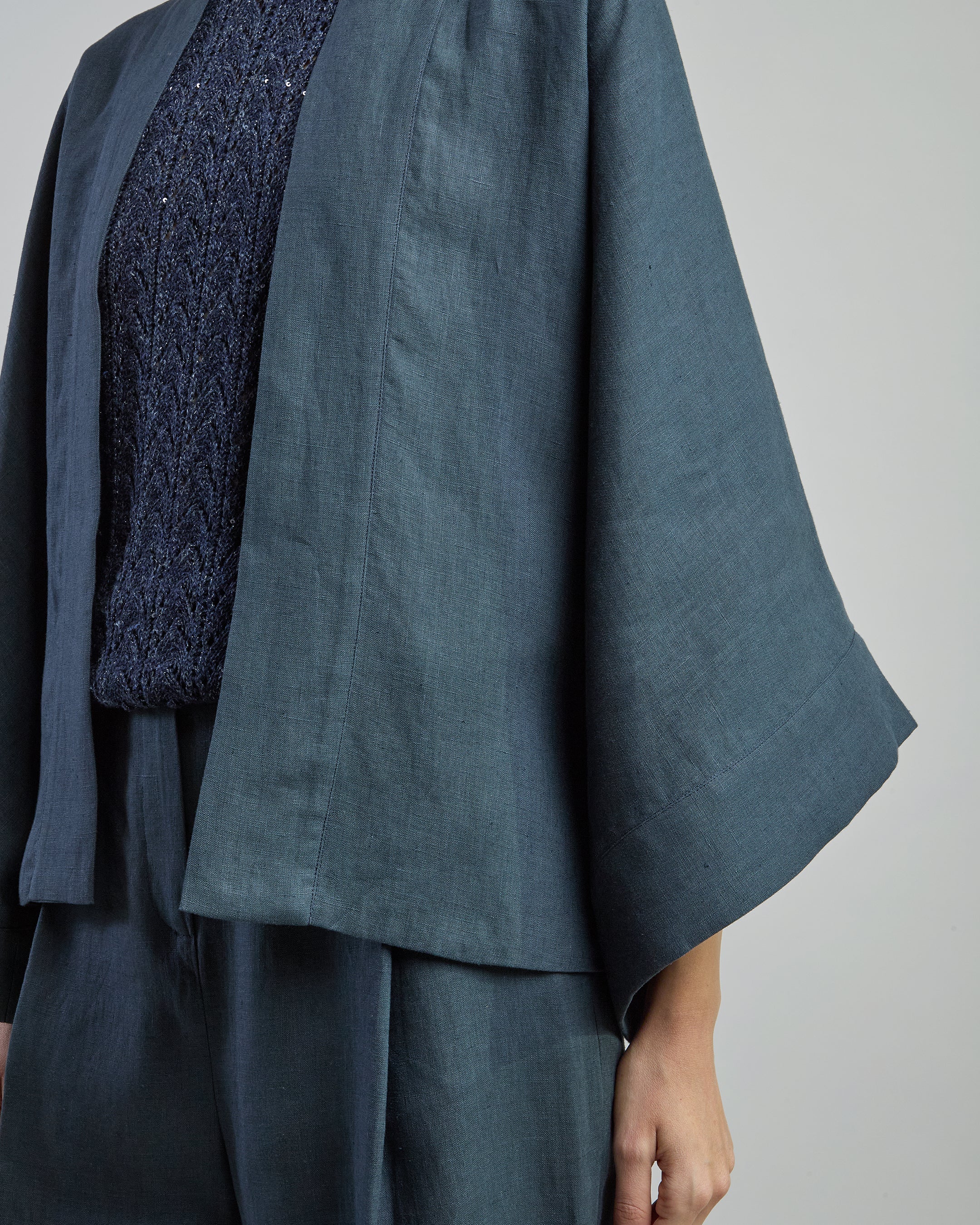 Women's Short Linen Kimono in Exclusive Colors