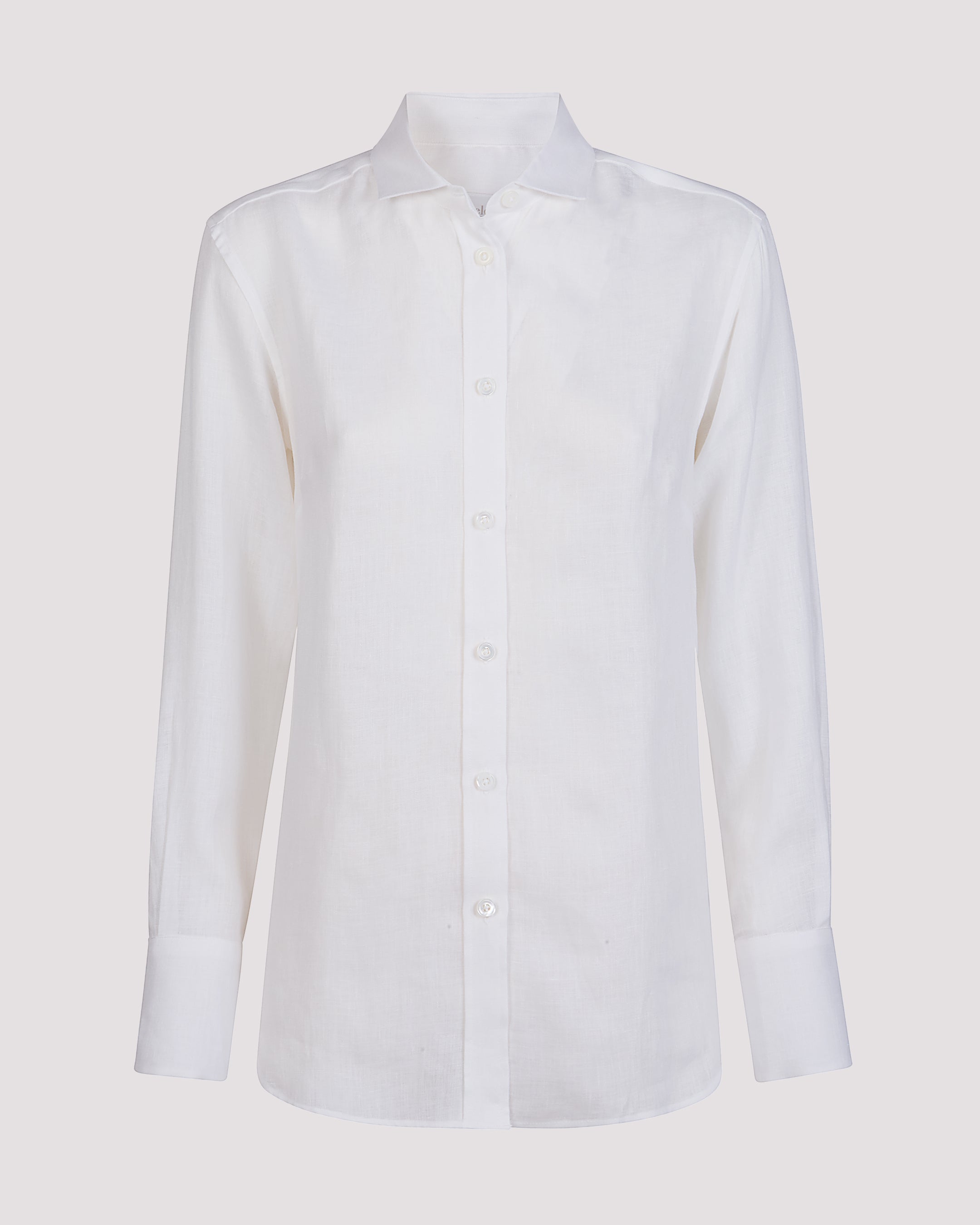 Women's Classic Linen Shirt with Spread Collar - 5