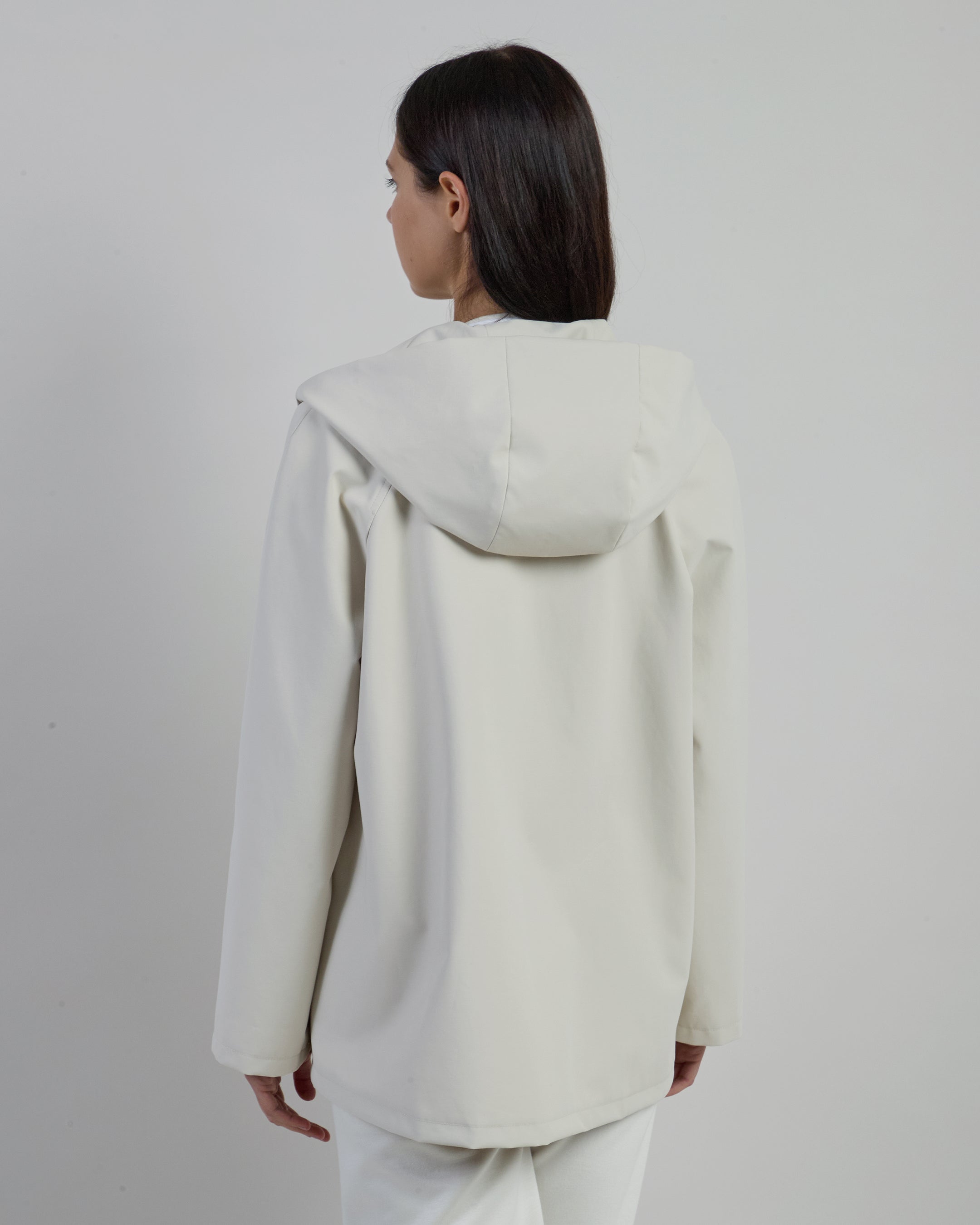 Women's Water-Resistant Cotton Caban Jacket with Hood alternative
