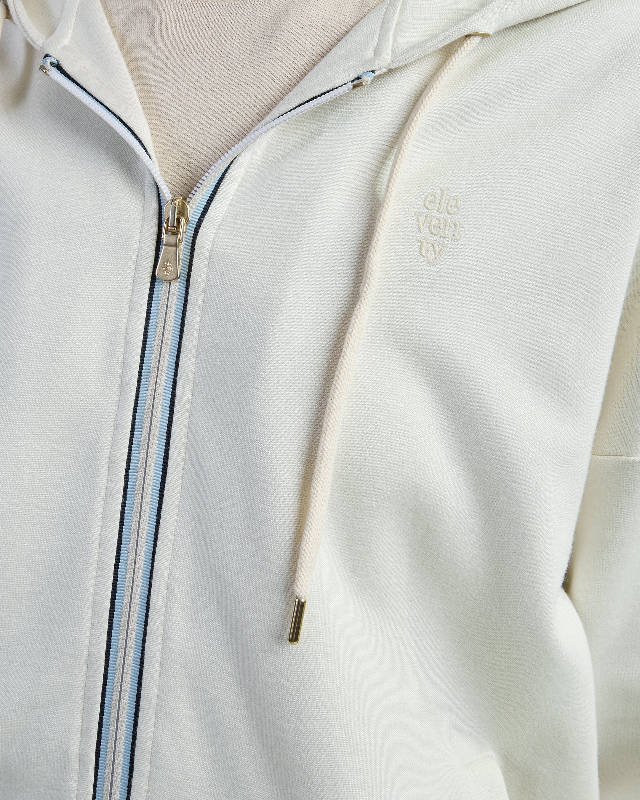 Women's Full Zip Viscose and Cotton Hoodie - 3