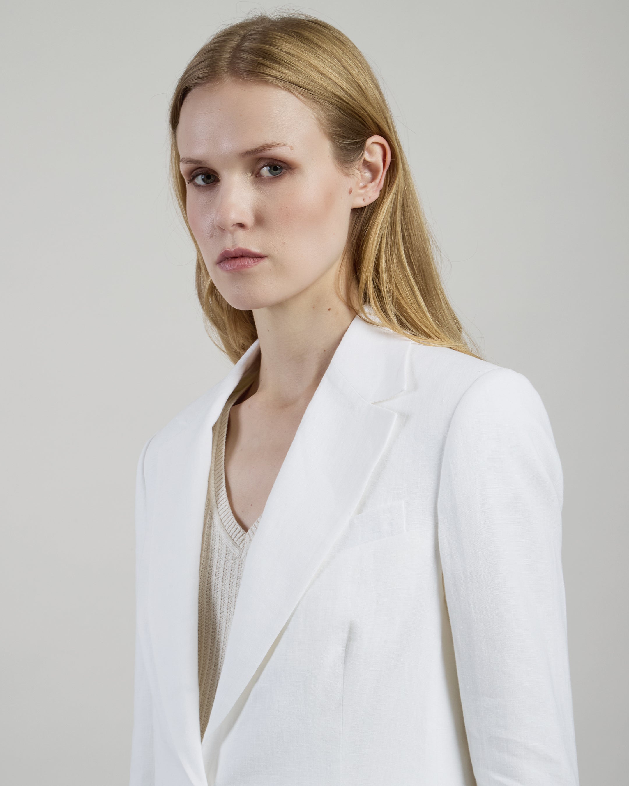 Women's Single-Breasted Linen Jacket for Summer Style