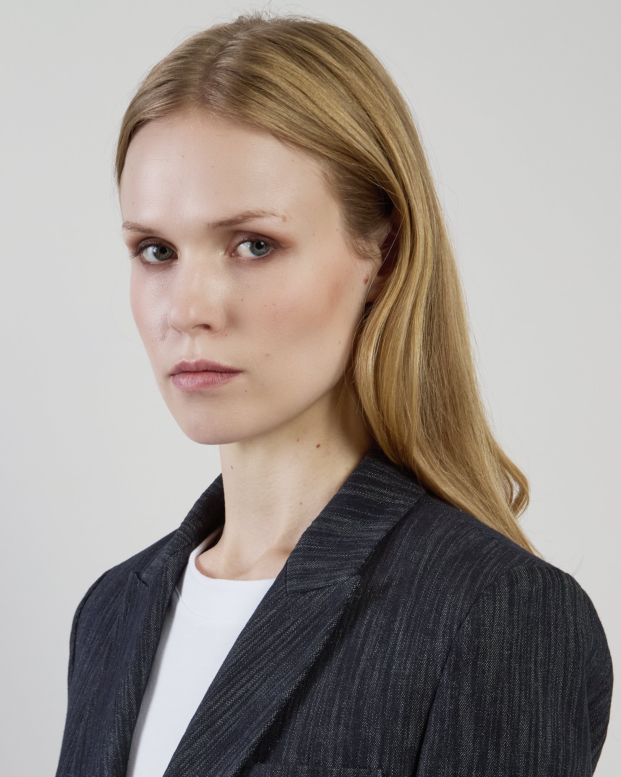 Women's Short Cotton Jacquard and Lurex Jacket