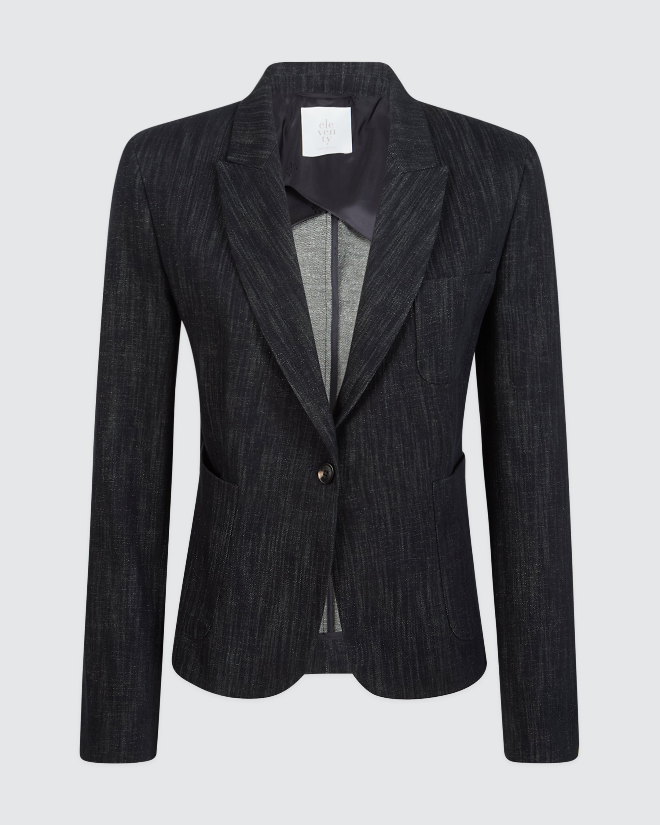 Women's Short Cotton Jacquard and Lurex Jacket - 4