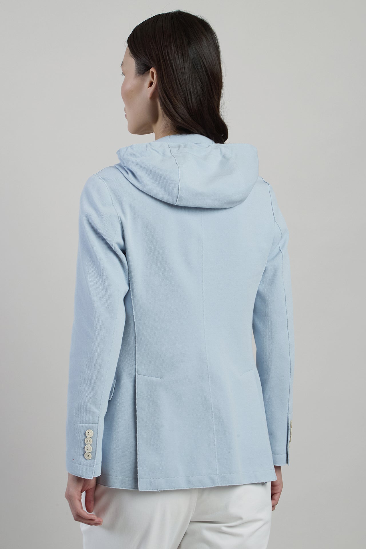 Women's Single-Breasted Stretch Cotton Jacket - 2