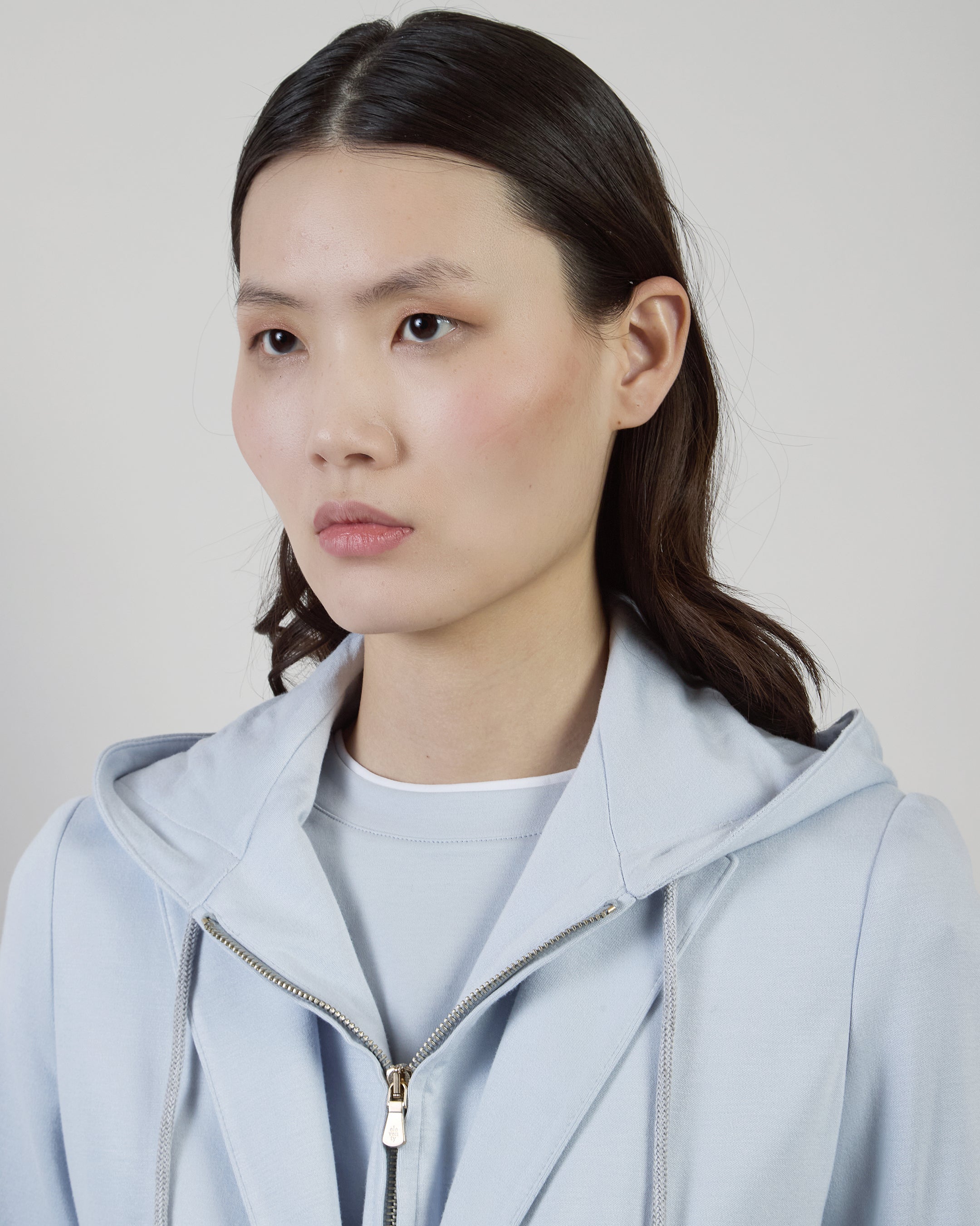 Women's Single-Breasted Viscose Cotton Jacket with Hood - 3