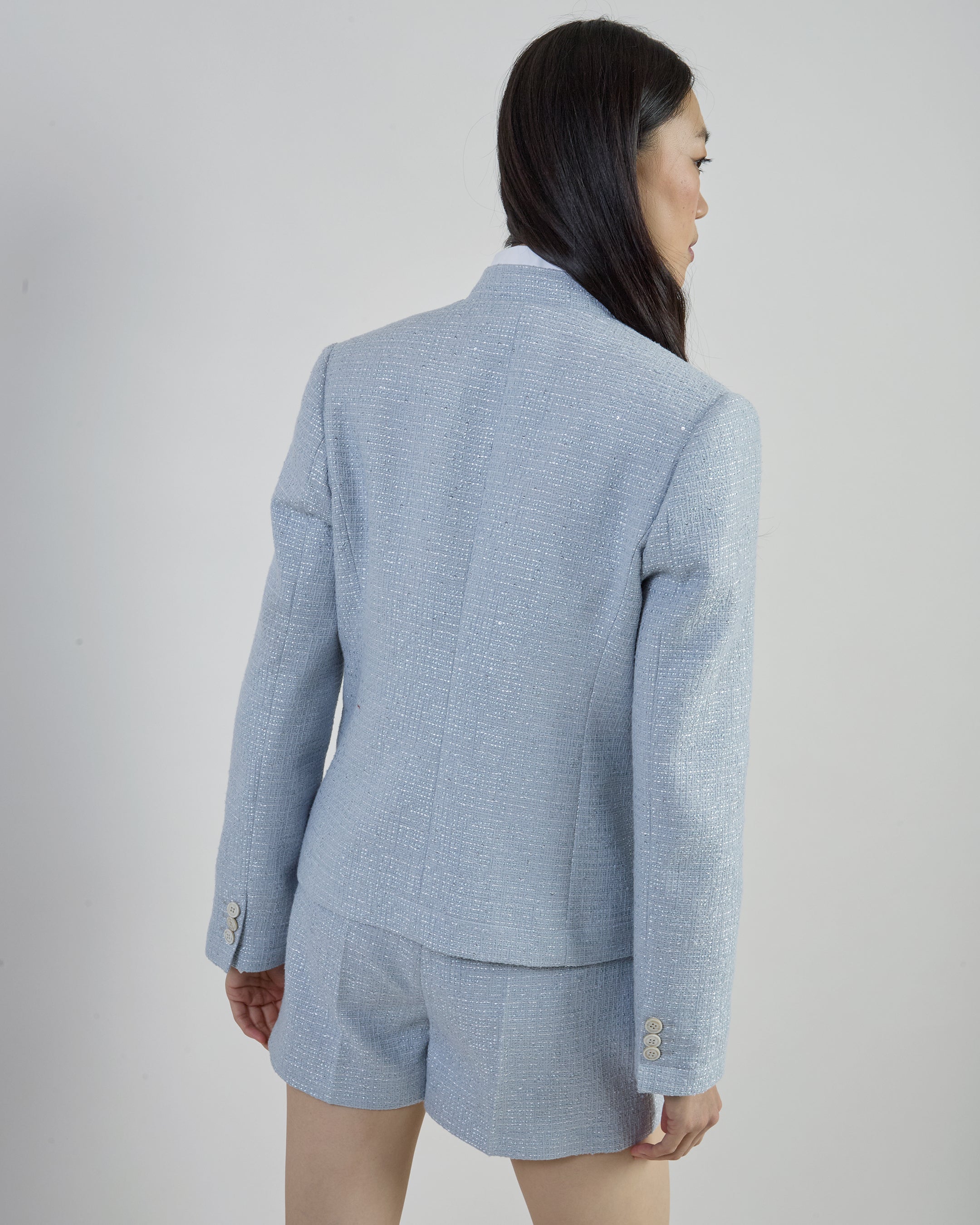 Women's Cotton Bouclé Standing Collar Field Jacket alternative