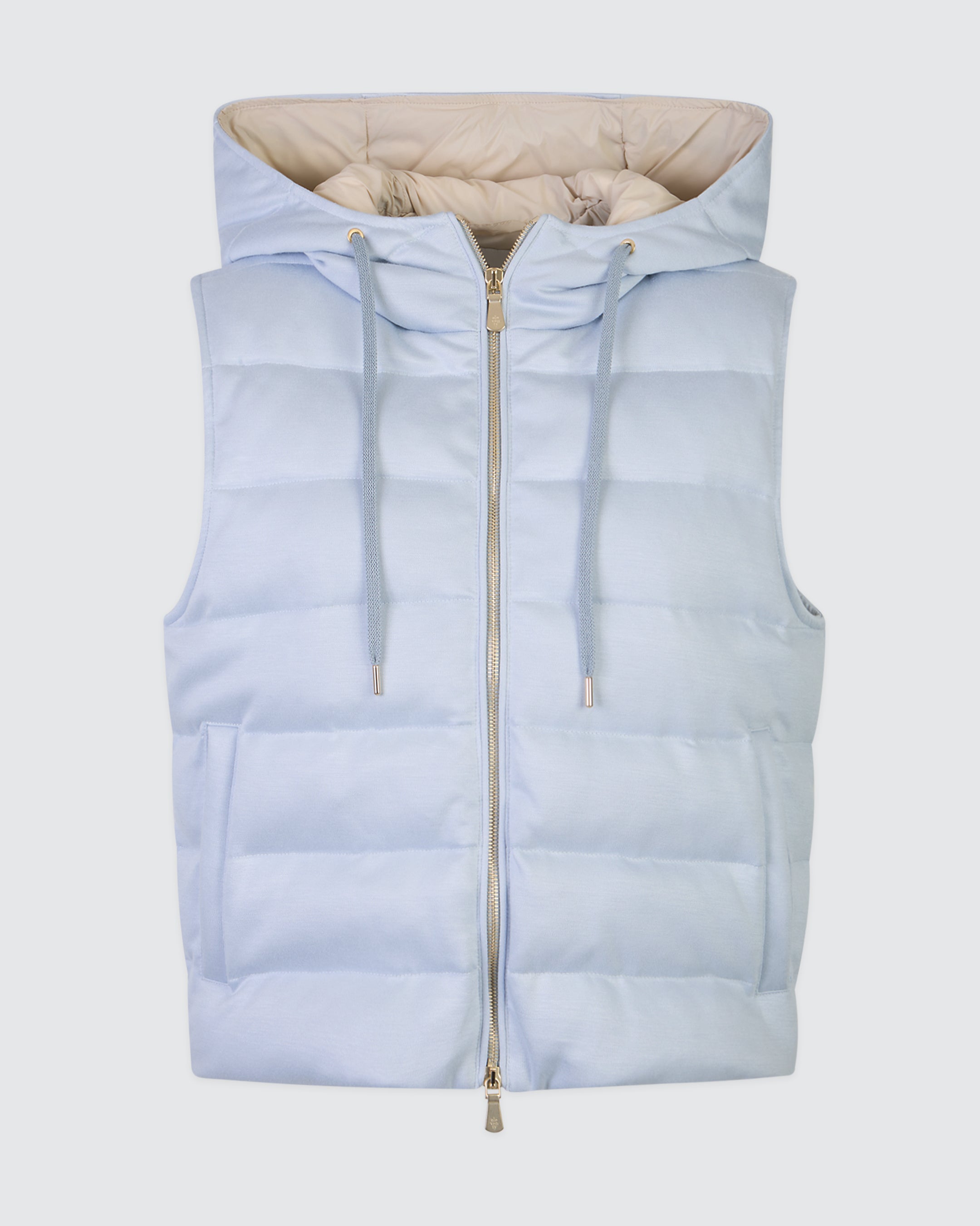 Women's Viscose Cotton Padded Vest with Hood - 5