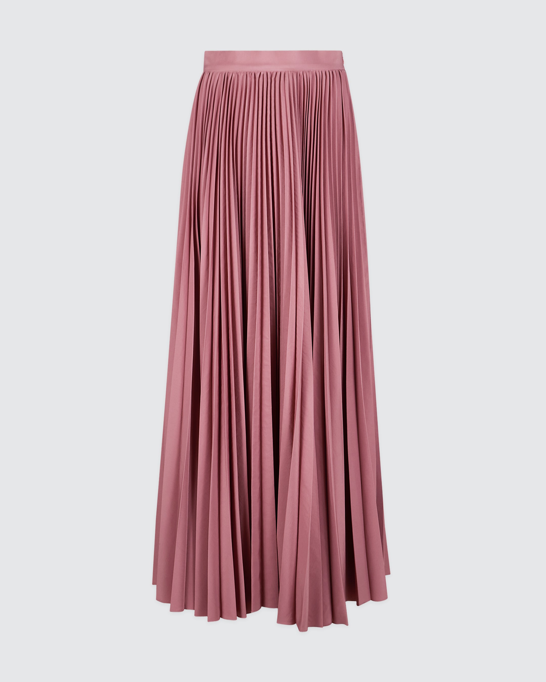 Long Pleated Soleil Skirt in Beige Technical Fabric - 8