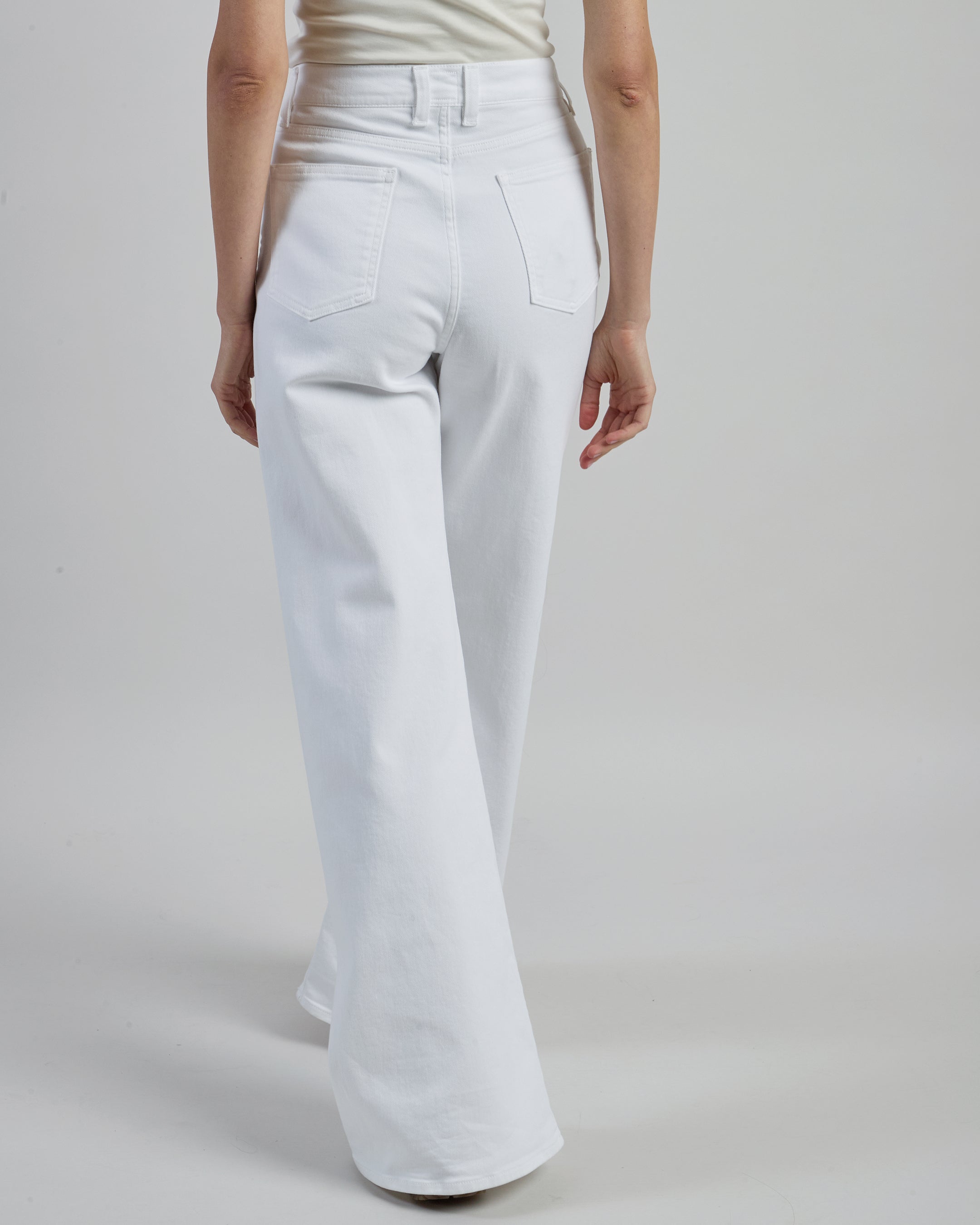 Women's Flared Trousers in Premium Stretch Cotton - 2
