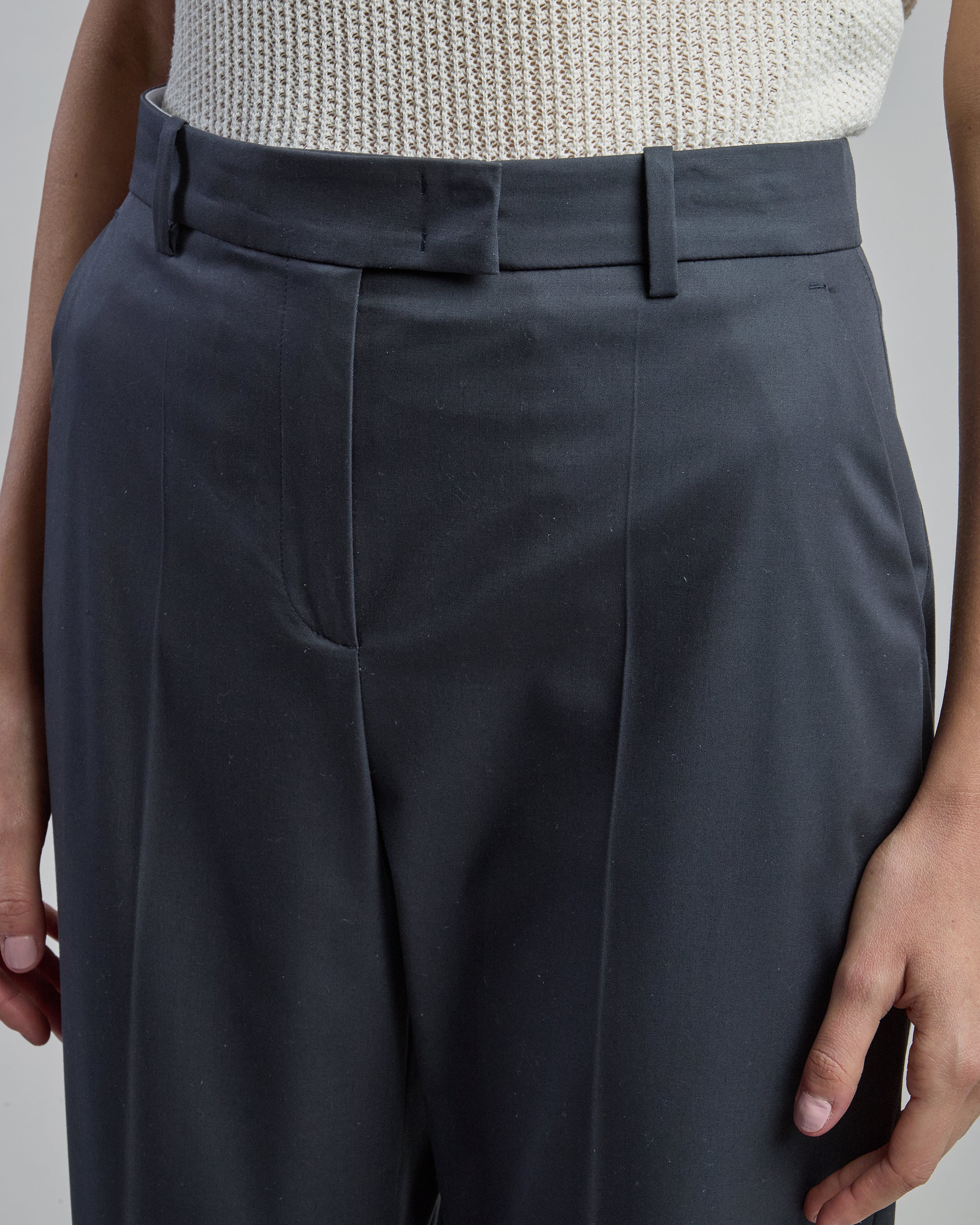 Women's Straight Leg Cotton and Lyocell Trousers