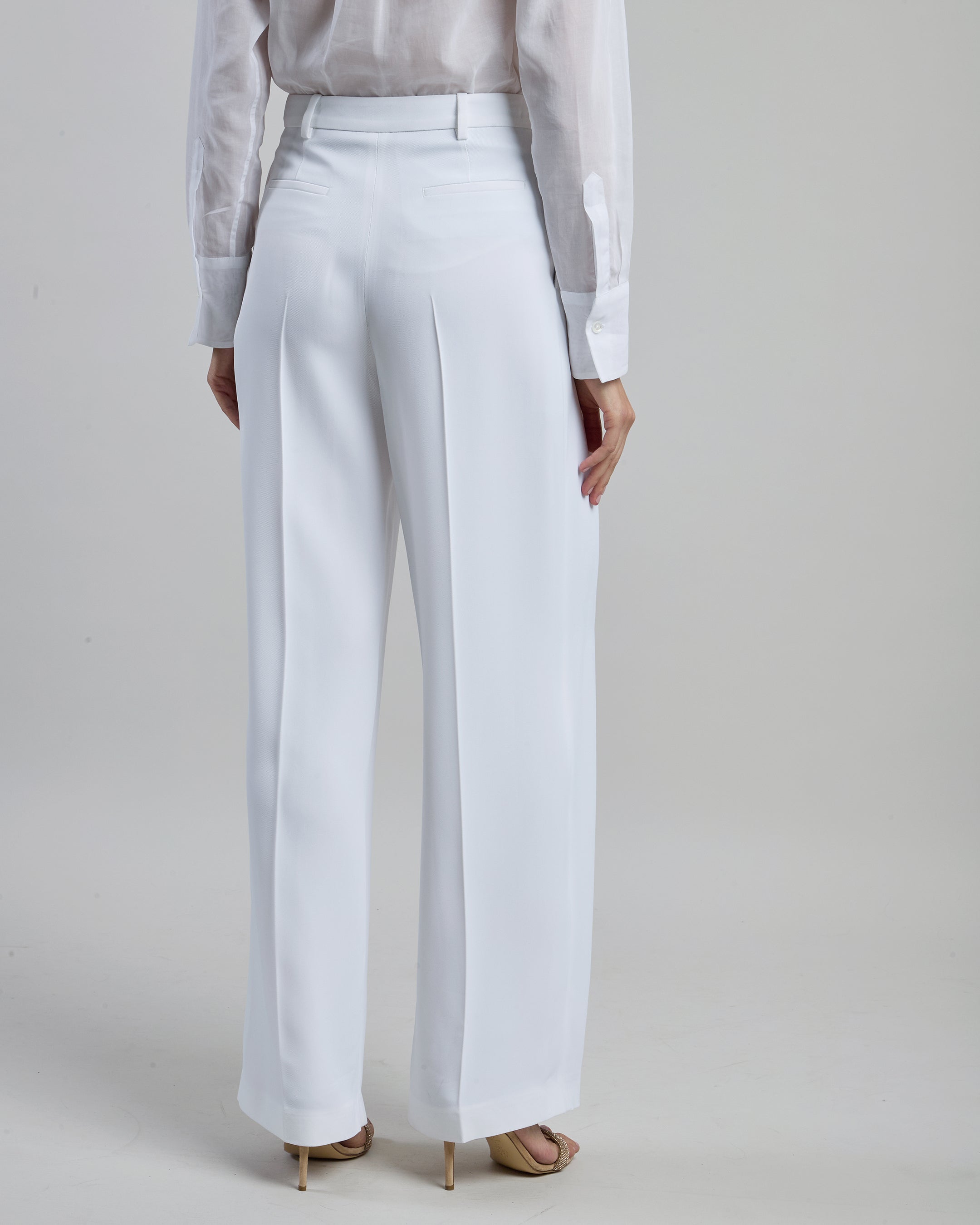 Women's Double Pleated Viscose Trousers - 2