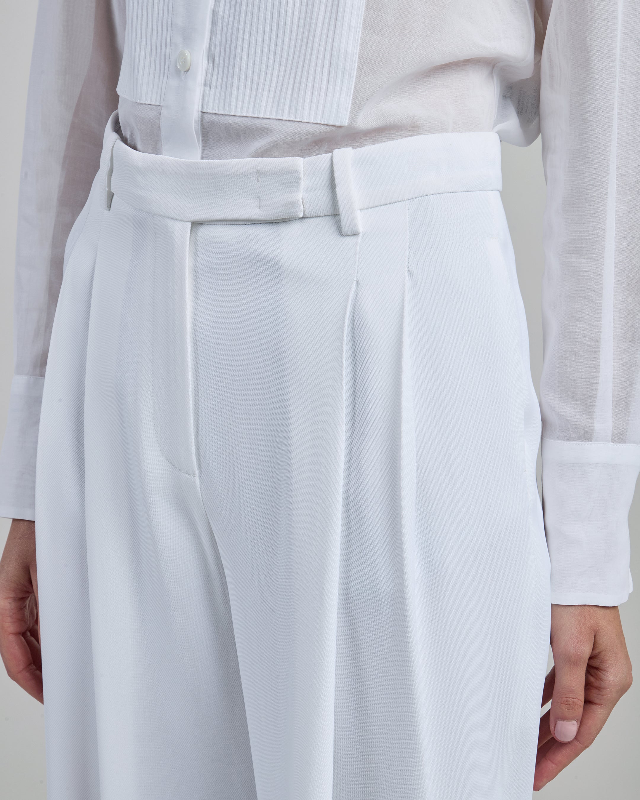 Women's Double Pleated Viscose Trousers - 3