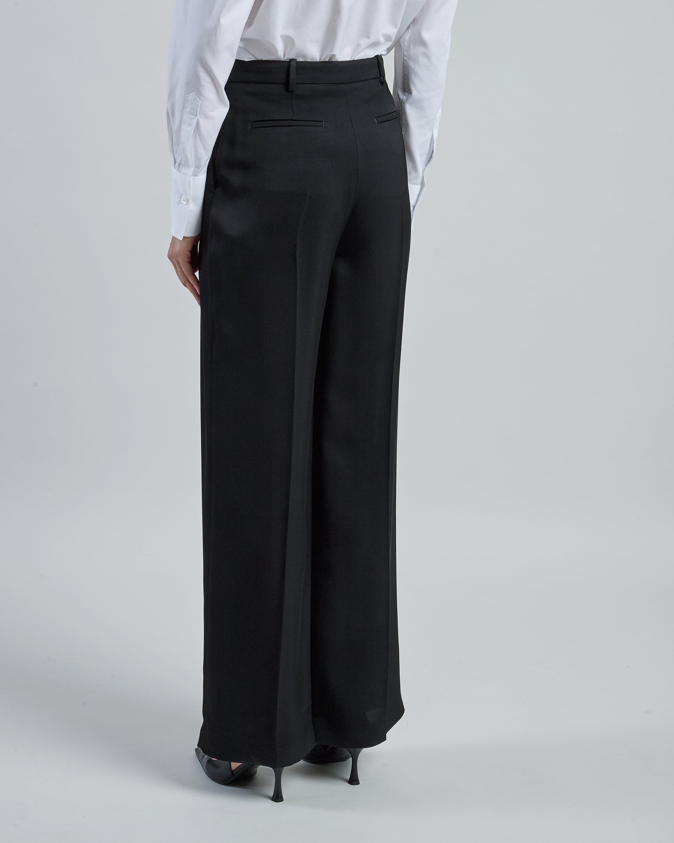 Women's Double Pleated Viscose Trousers - 6