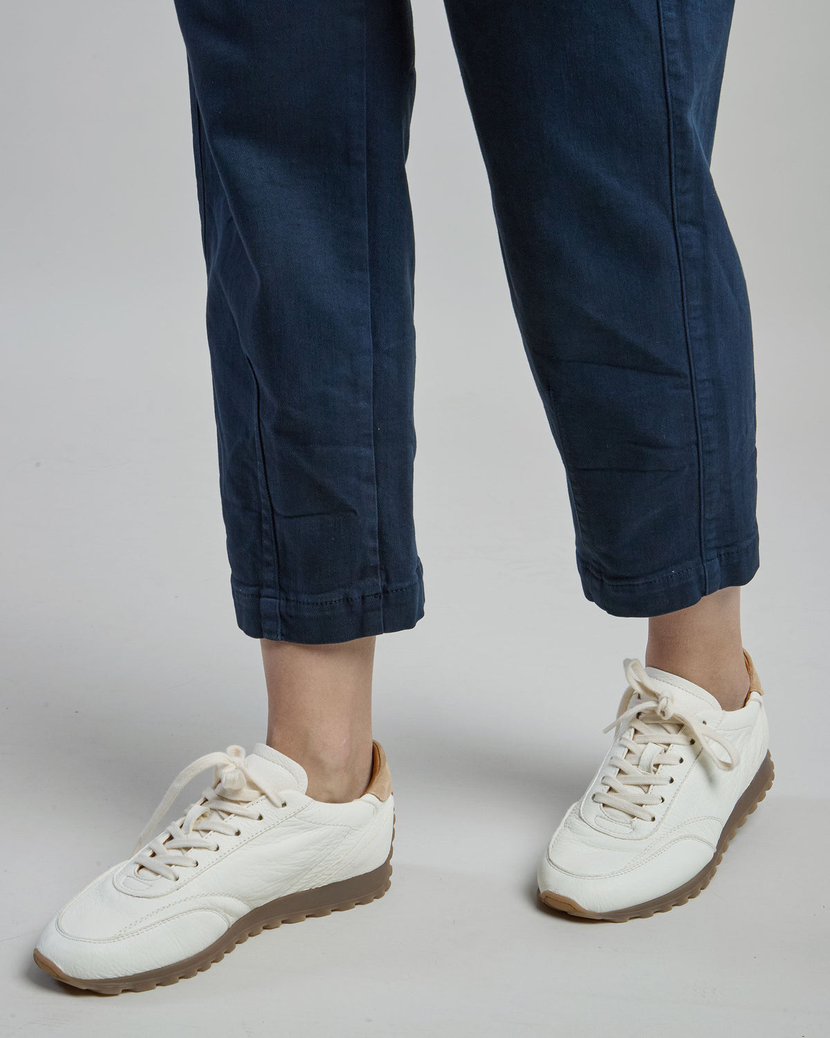 Pantalone Donna in Cotone Stretch con Pinces - 7