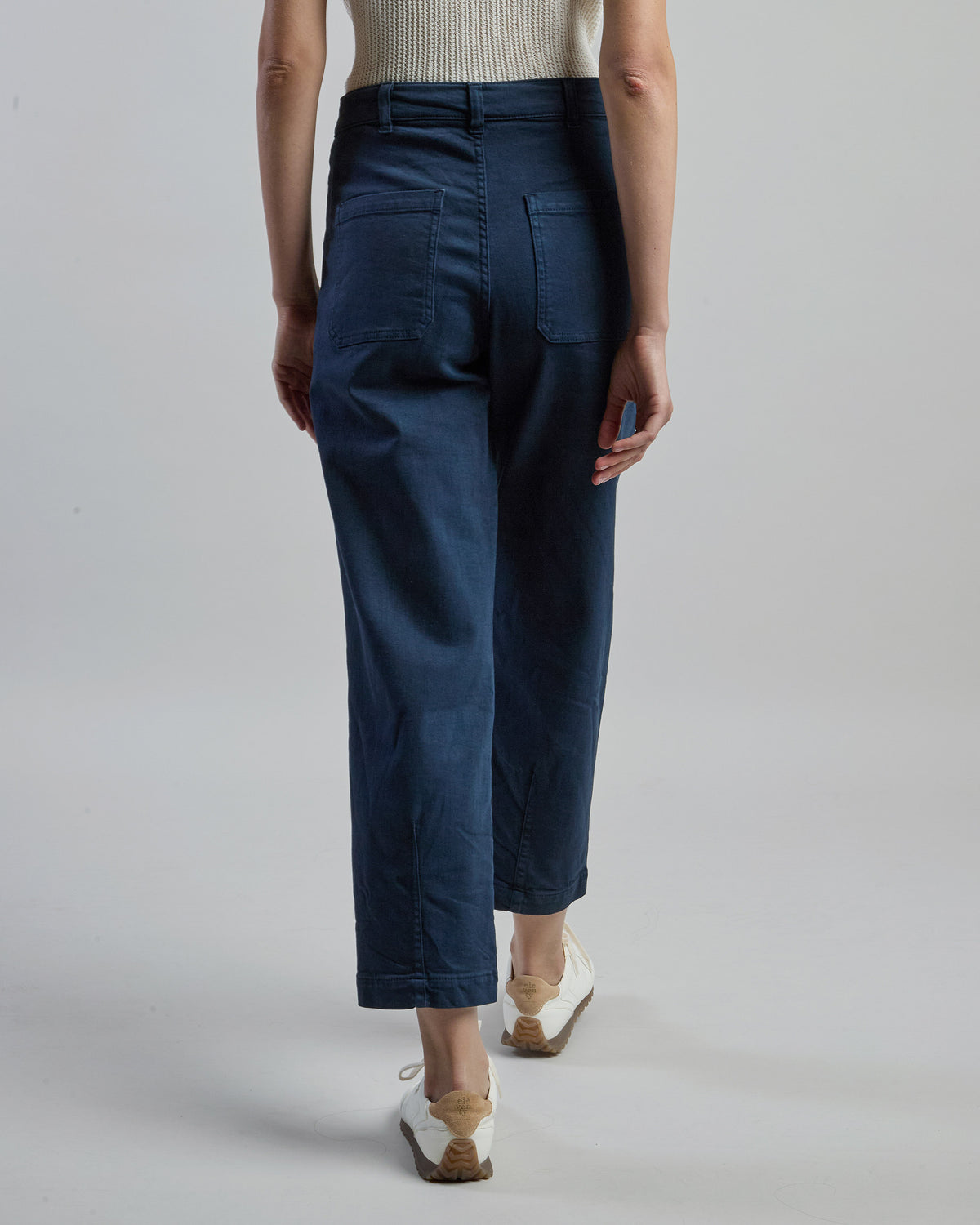 Pantalone Donna in Cotone Stretch con Pinces - 6