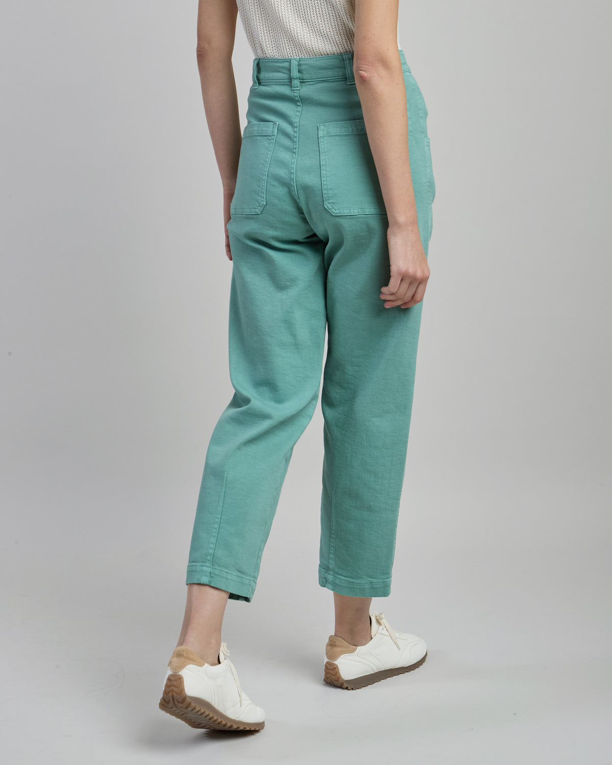 Pantalone Donna in Cotone Stretch con Pinces