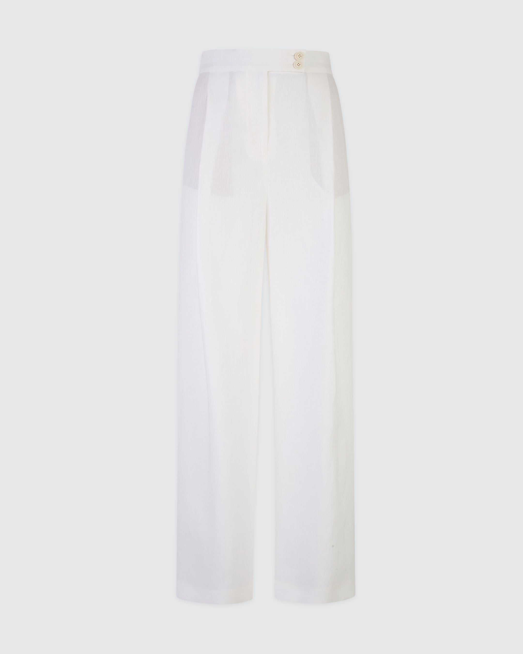 Women's High-Waisted Tailored 100% Linen Summer Pants