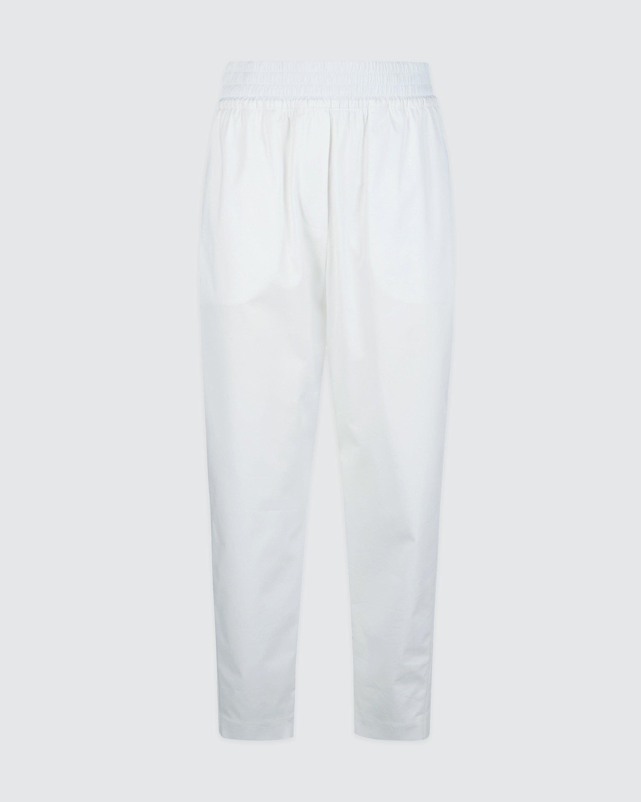 Women's Cotton and Lyocell Trousers with Elastic Waist - 4