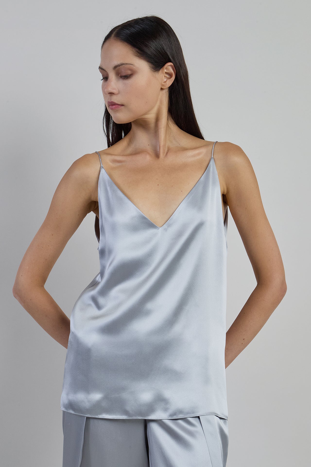 Premium Women's V-Neck Double Silk Satin Camisole - 5