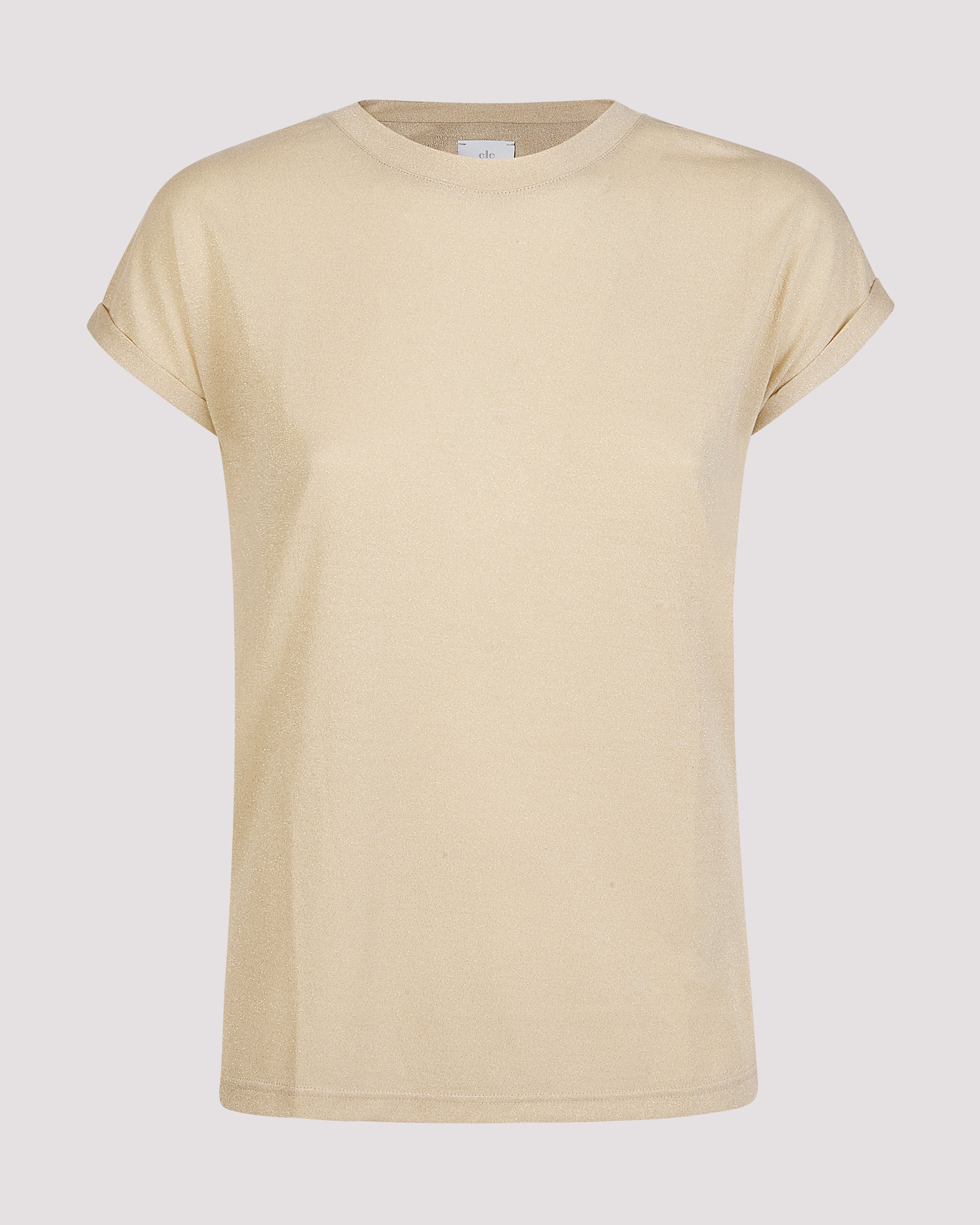 Women's Metallic Jersey Crew Neck T-Shirt - 4