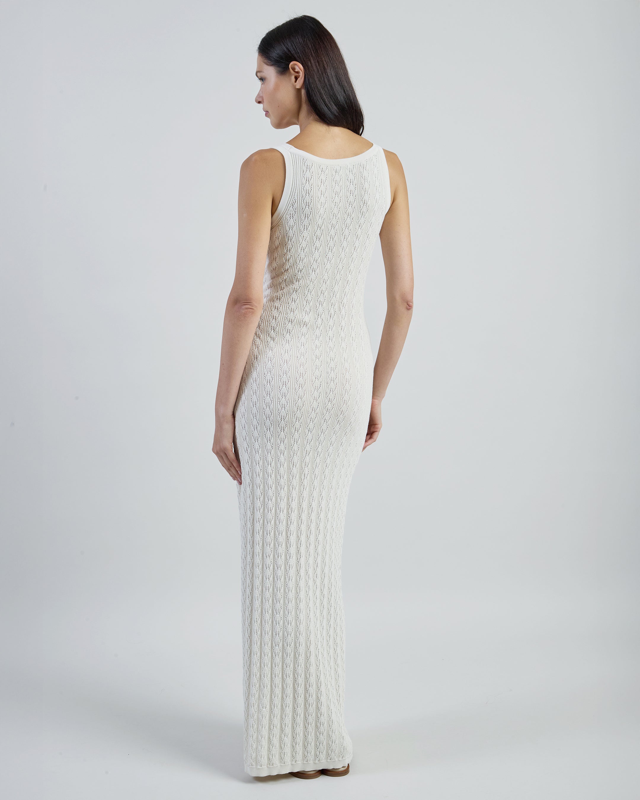 Organic Cotton Two-Tone Ribbed Knit Maxi Dress alternative
