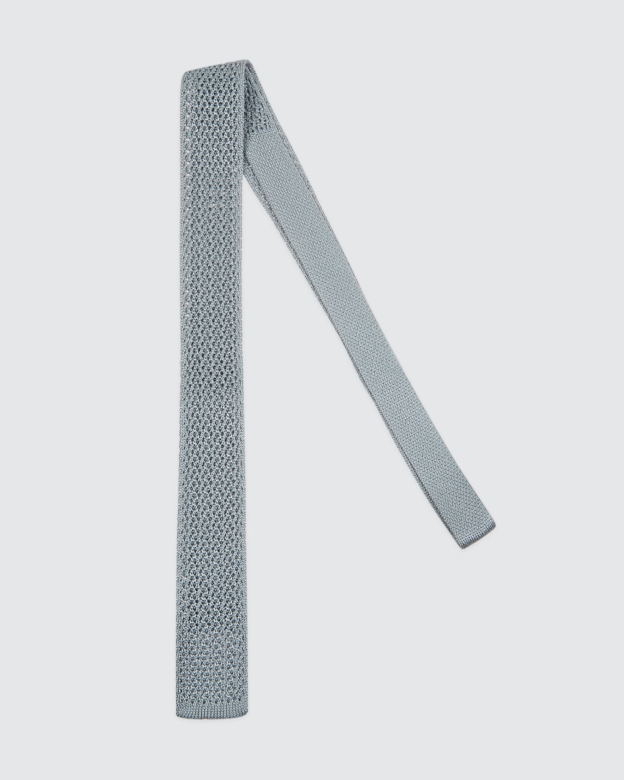 Women's Matte Silk Knit Tie for Tailored Outfits