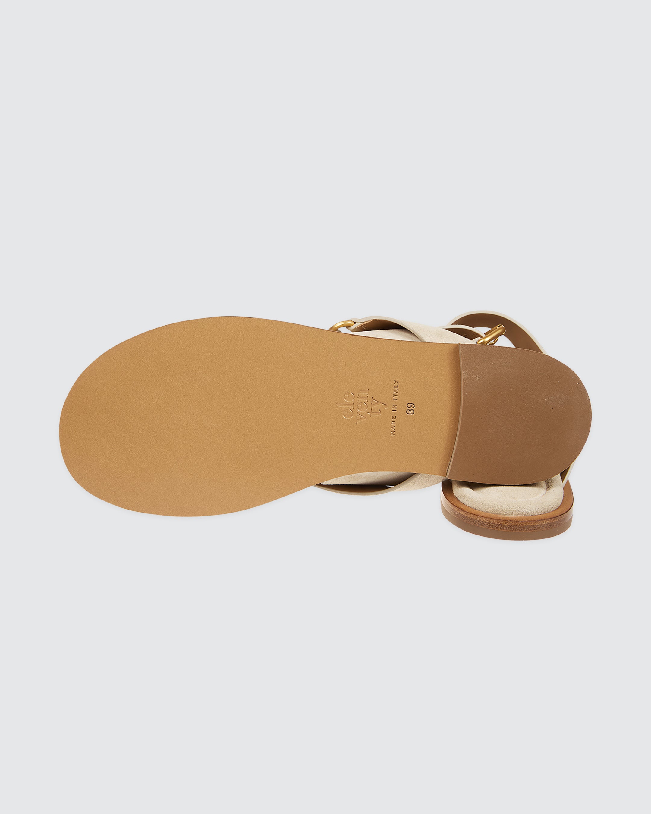 Women's Flat Suede Sandals with Buckle Straps