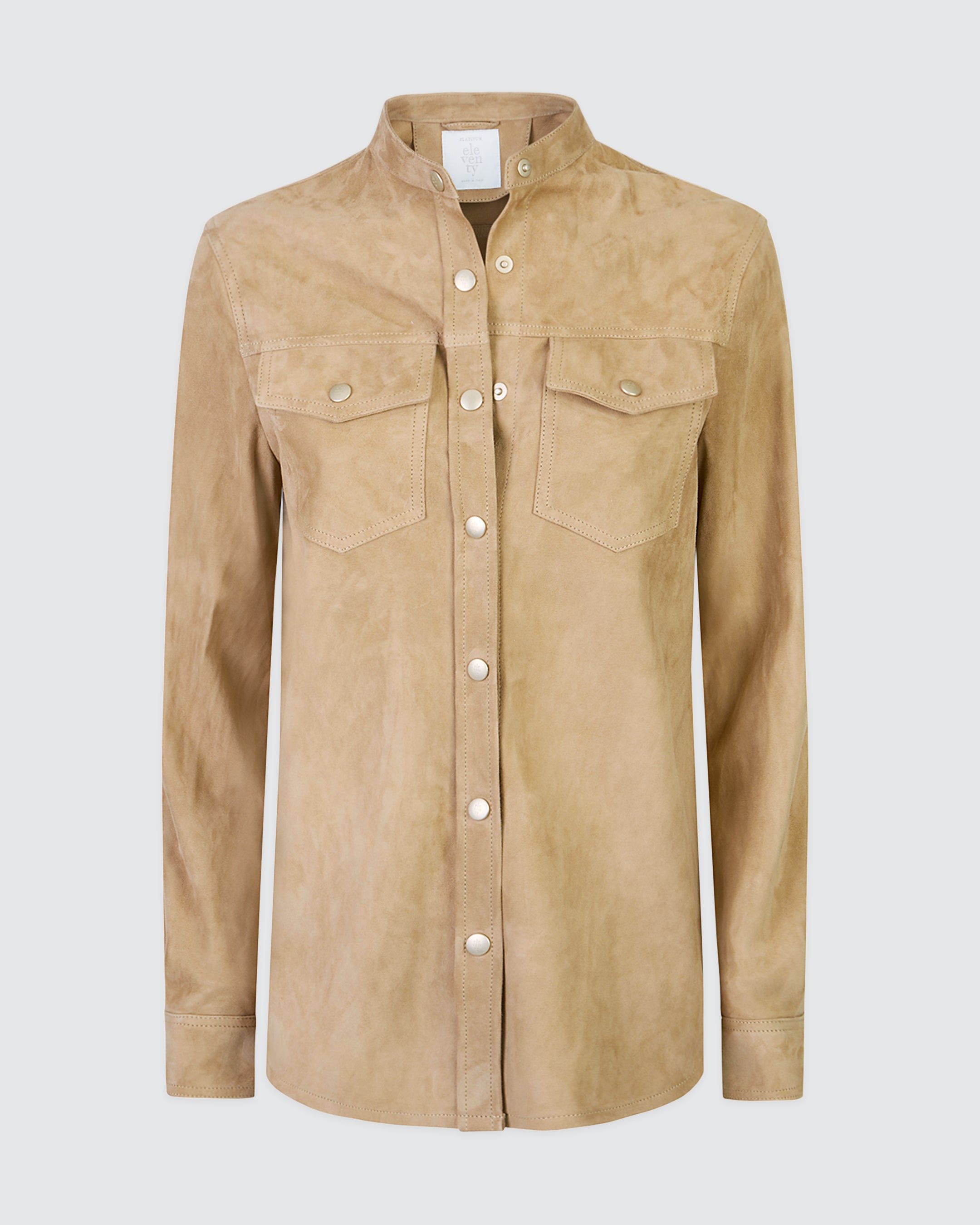 Women's Lightweight Lambskin Suede Western-Style Shirt - 5