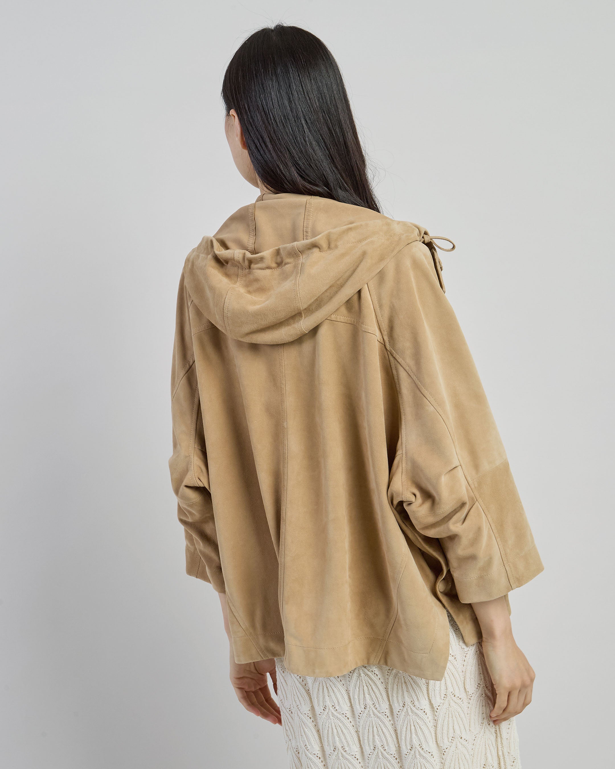 Women's Ultra-Light Suede Leather Bomber Jacket alternative